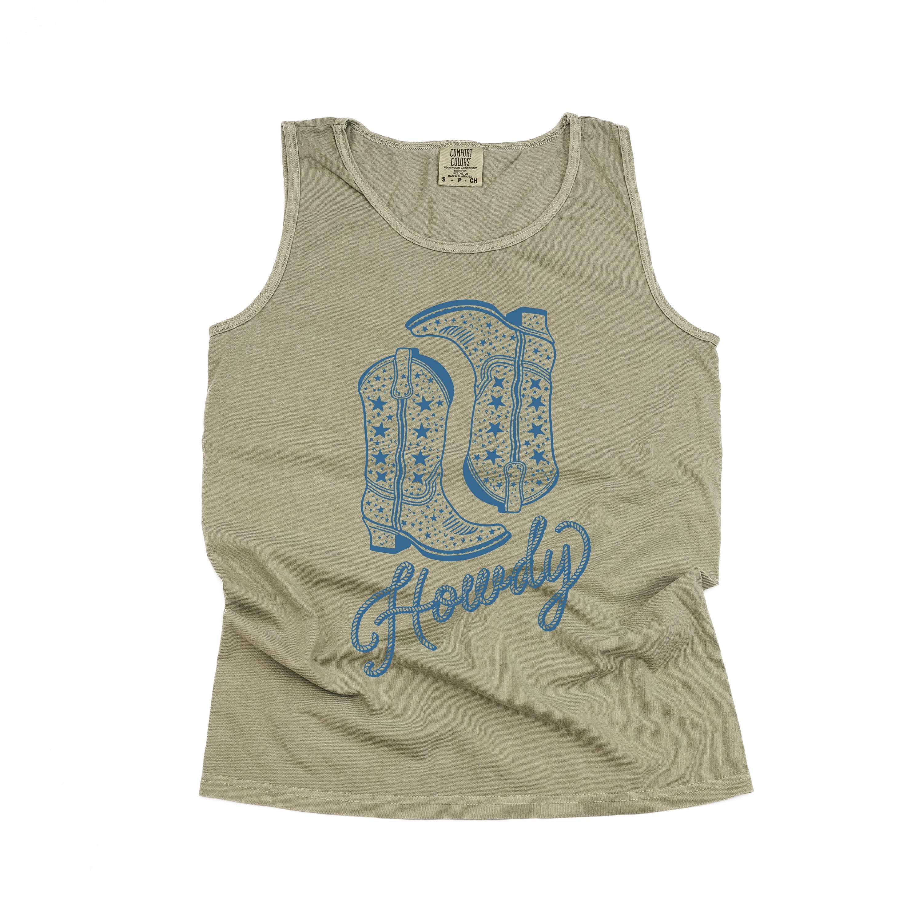  Cowboy Boots - Comfort Colors TANK Little Mama Shirt Shop LLC