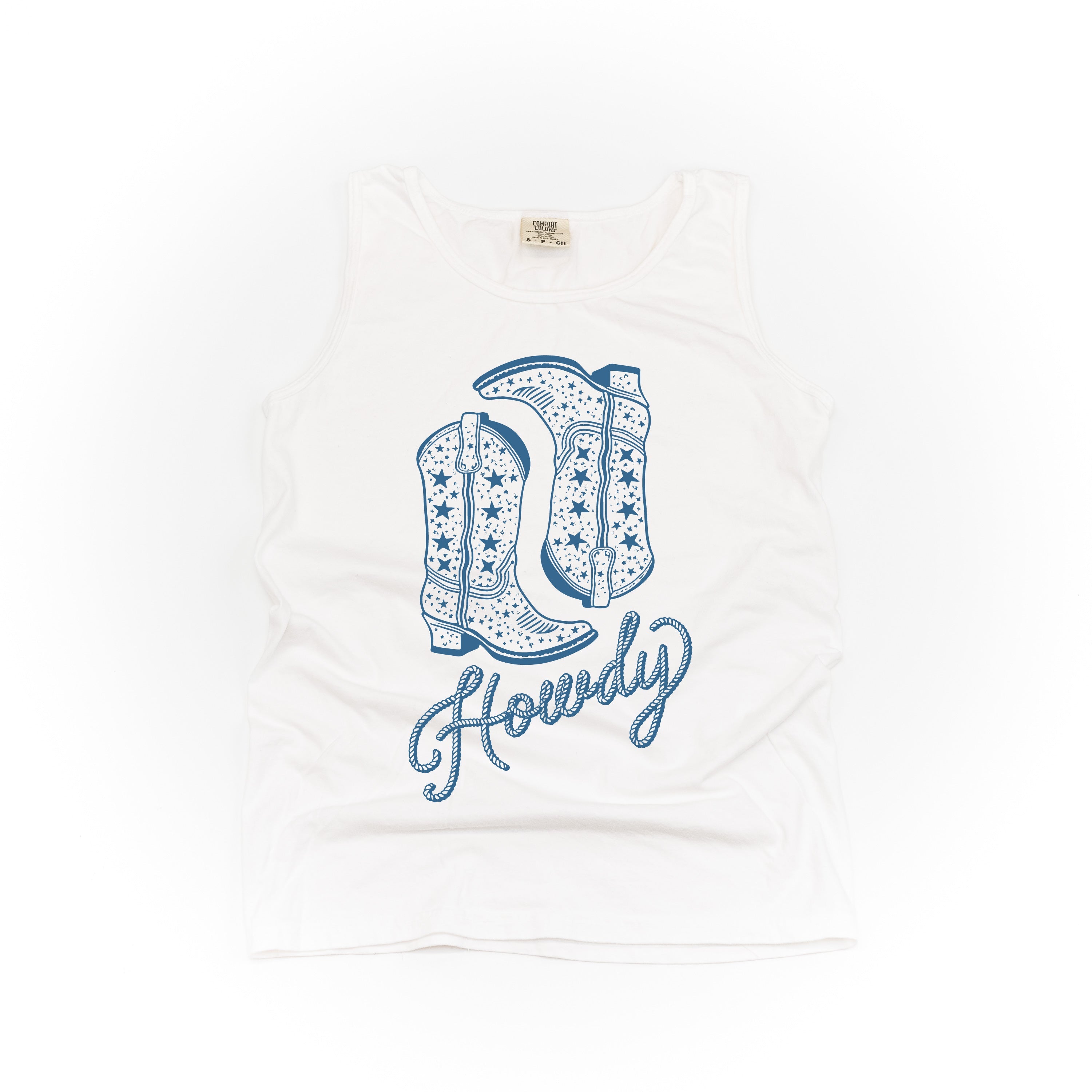  Cowboy Boots - Comfort Colors TANK Little Mama Shirt Shop LLC