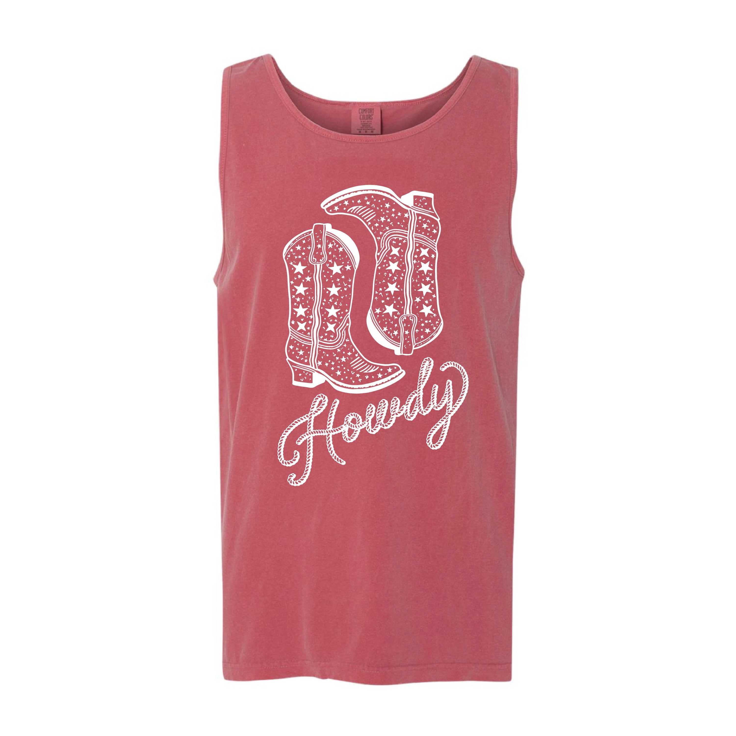  Cowboy Boots - Comfort Colors TANK Little Mama Shirt Shop LLC