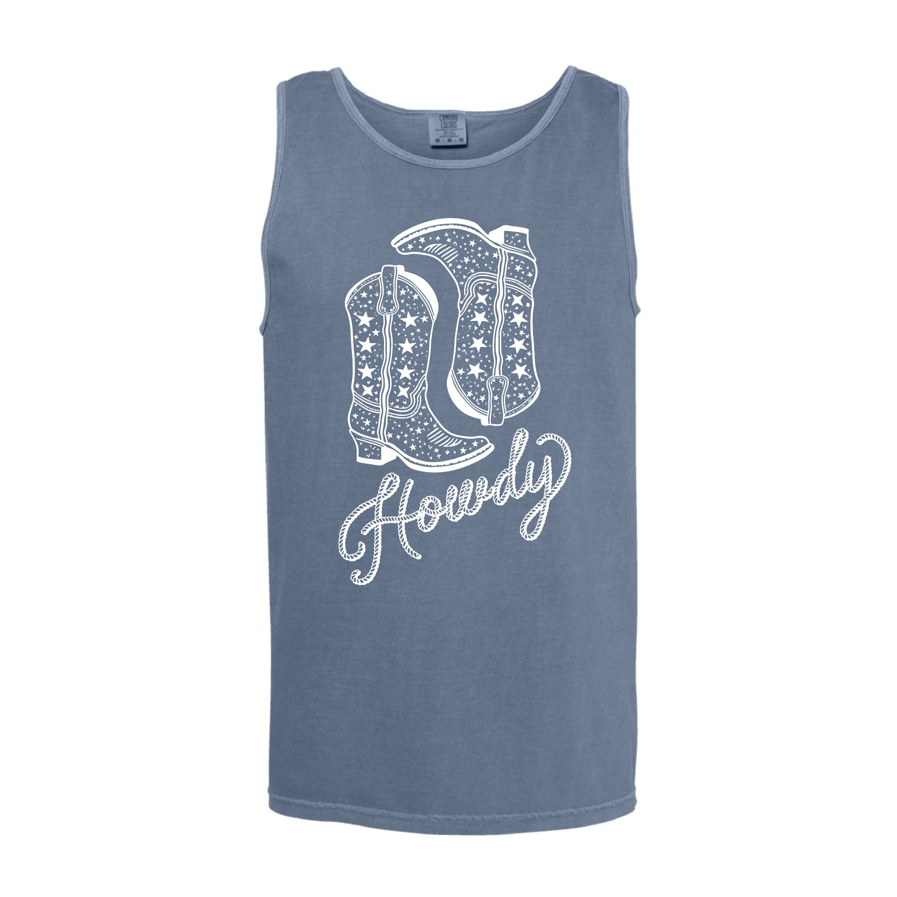 Cowboy Boots - Comfort Colors TANK Little Mama Shirt Shop LLC