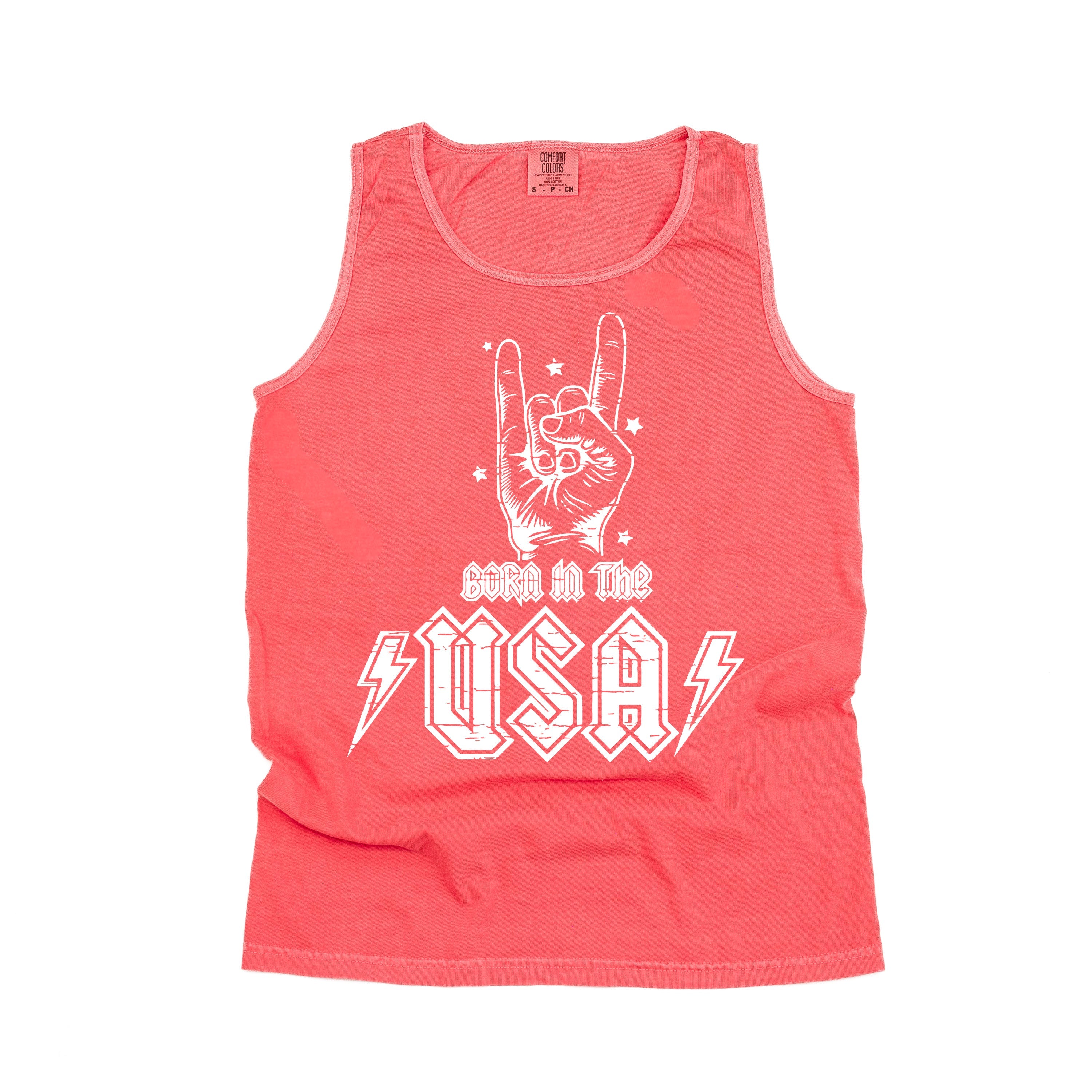 Born In The USA - Comfort Colors TANK Little Mama Shirt Shop LLC