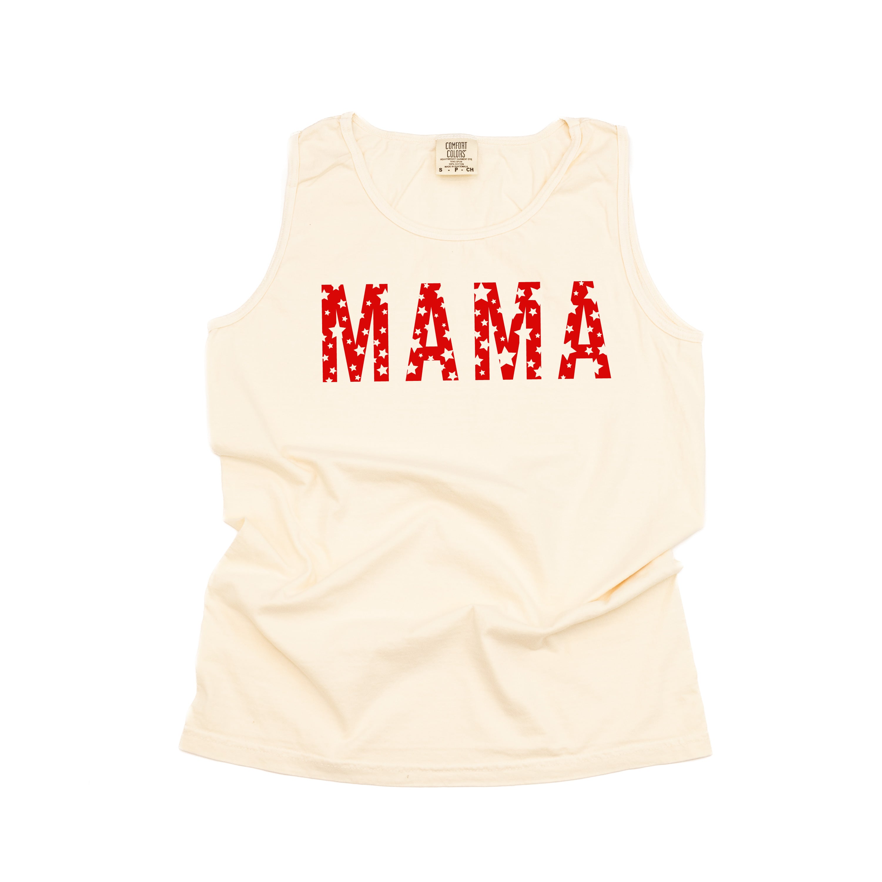 Mama - Star Pattern - Comfort Colors TANK Little Mama Shirt Shop LLC