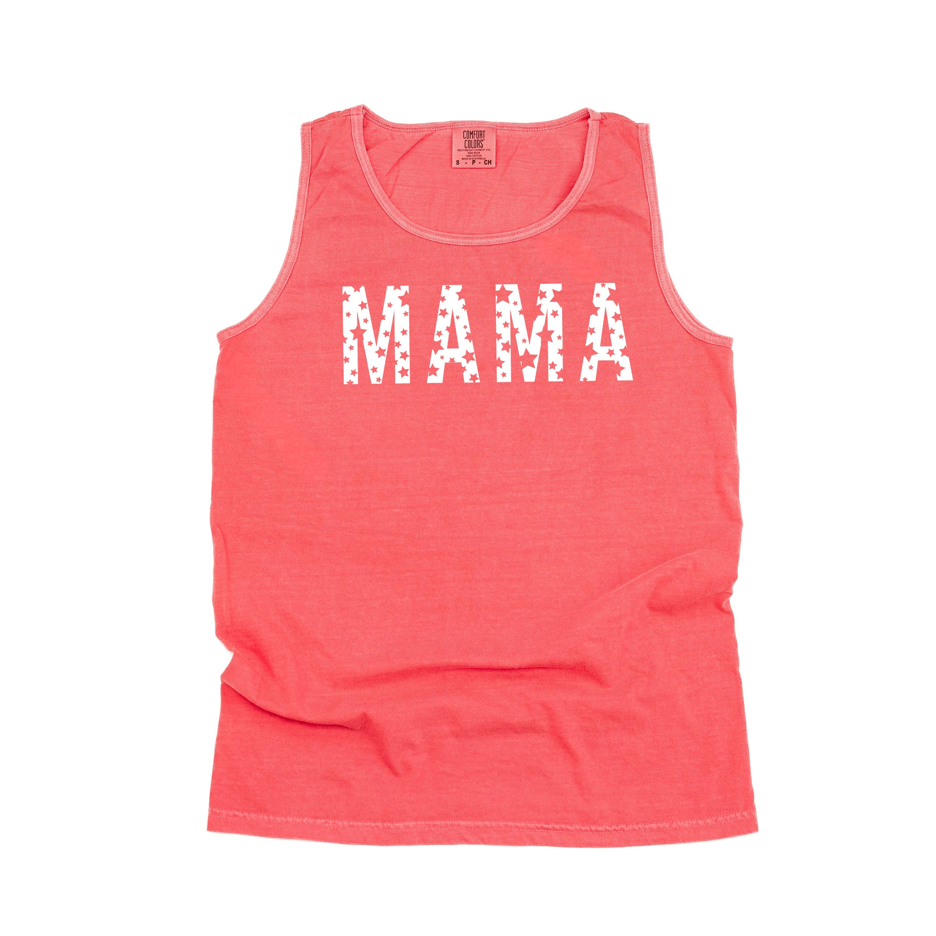 Mama - Star Pattern - Comfort Colors TANK Little Mama Shirt Shop LLC