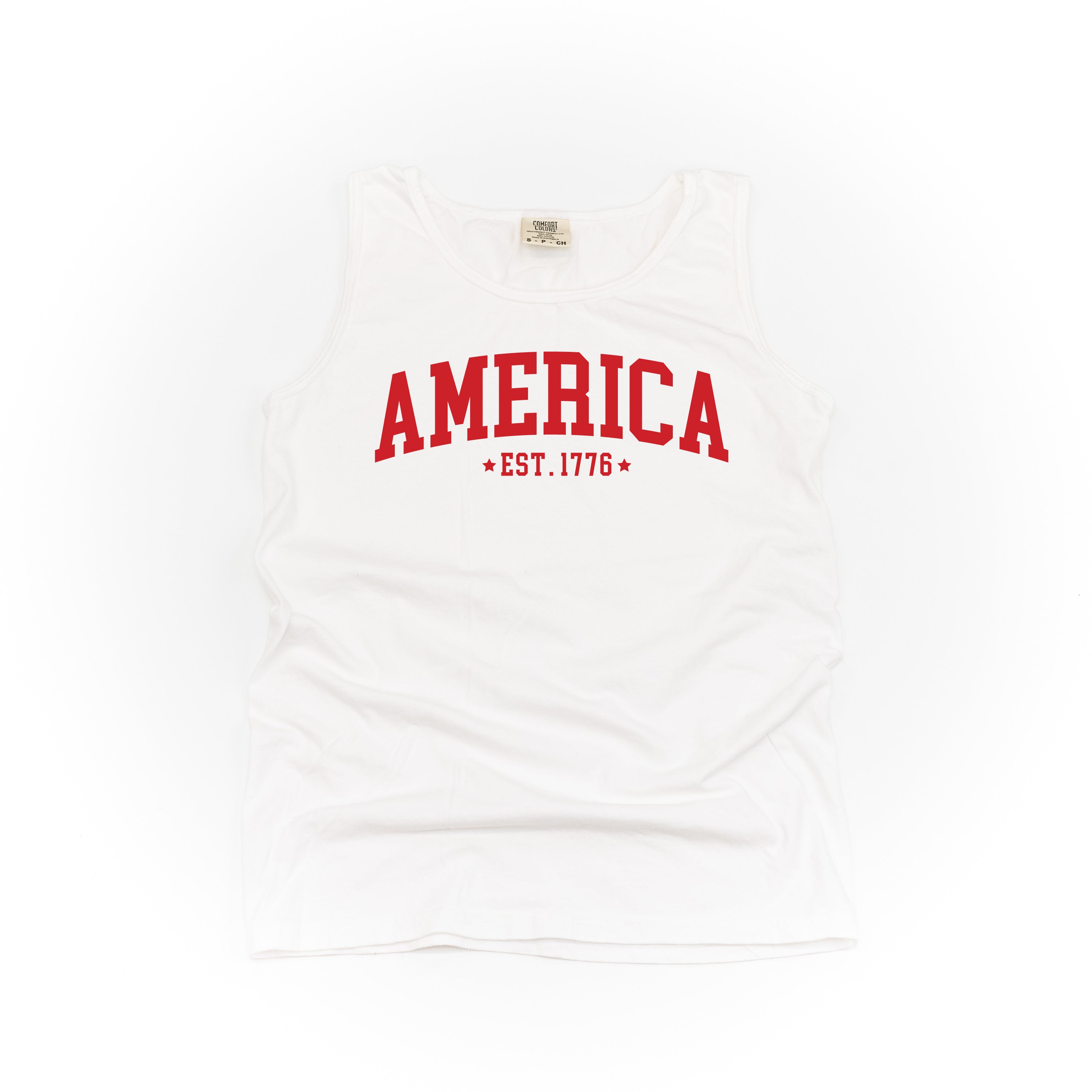 America Est. 1776 - Comfort Colors TANK Little Mama Shirt Shop LLC