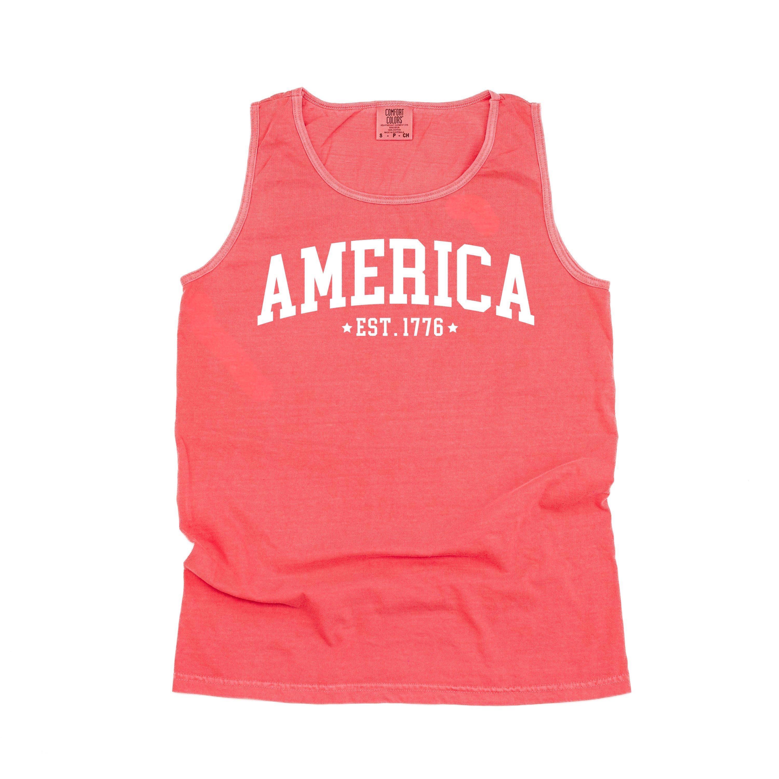 America Est. 1776 - Comfort Colors TANK Little Mama Shirt Shop LLC