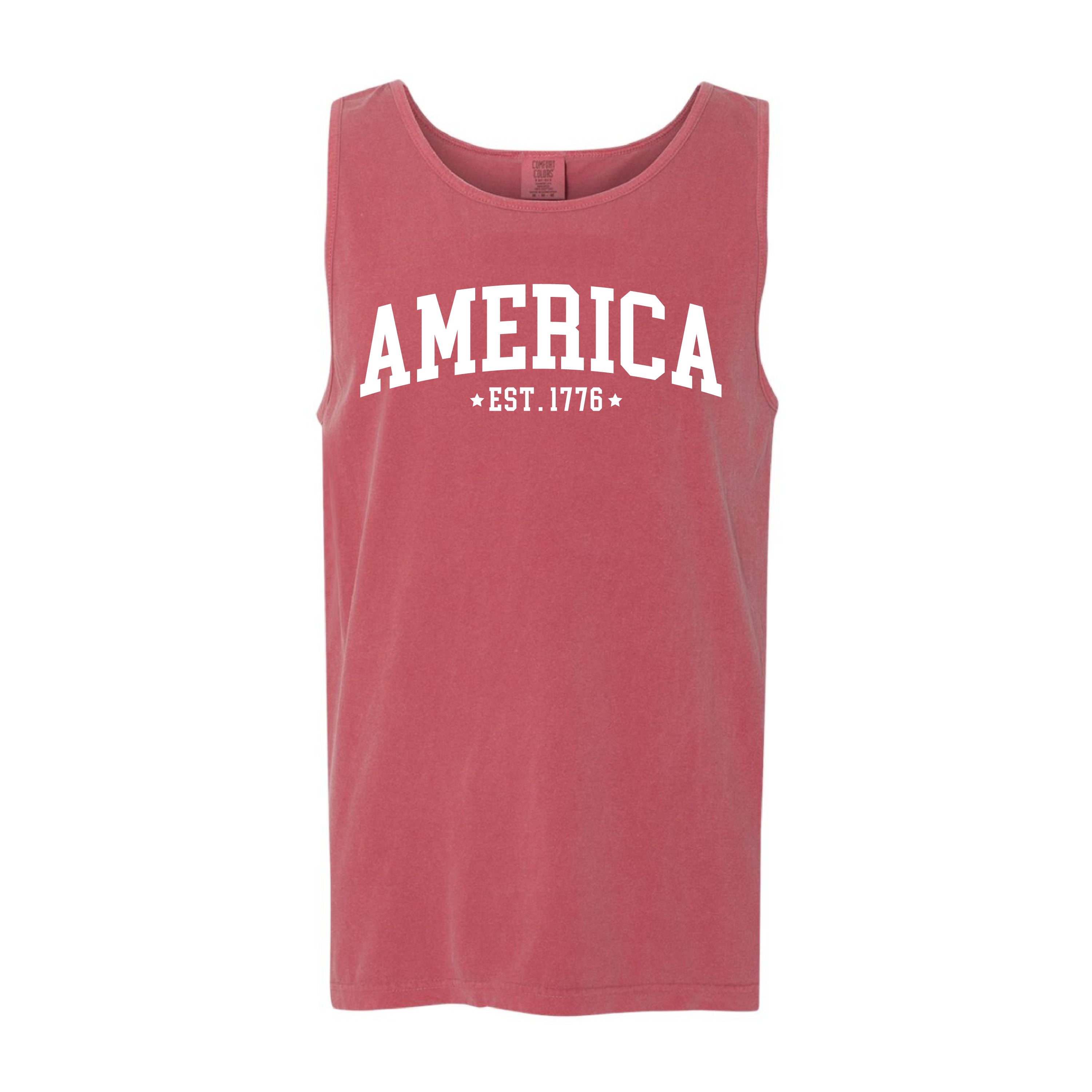 America Est. 1776 - Comfort Colors TANK Little Mama Shirt Shop LLC