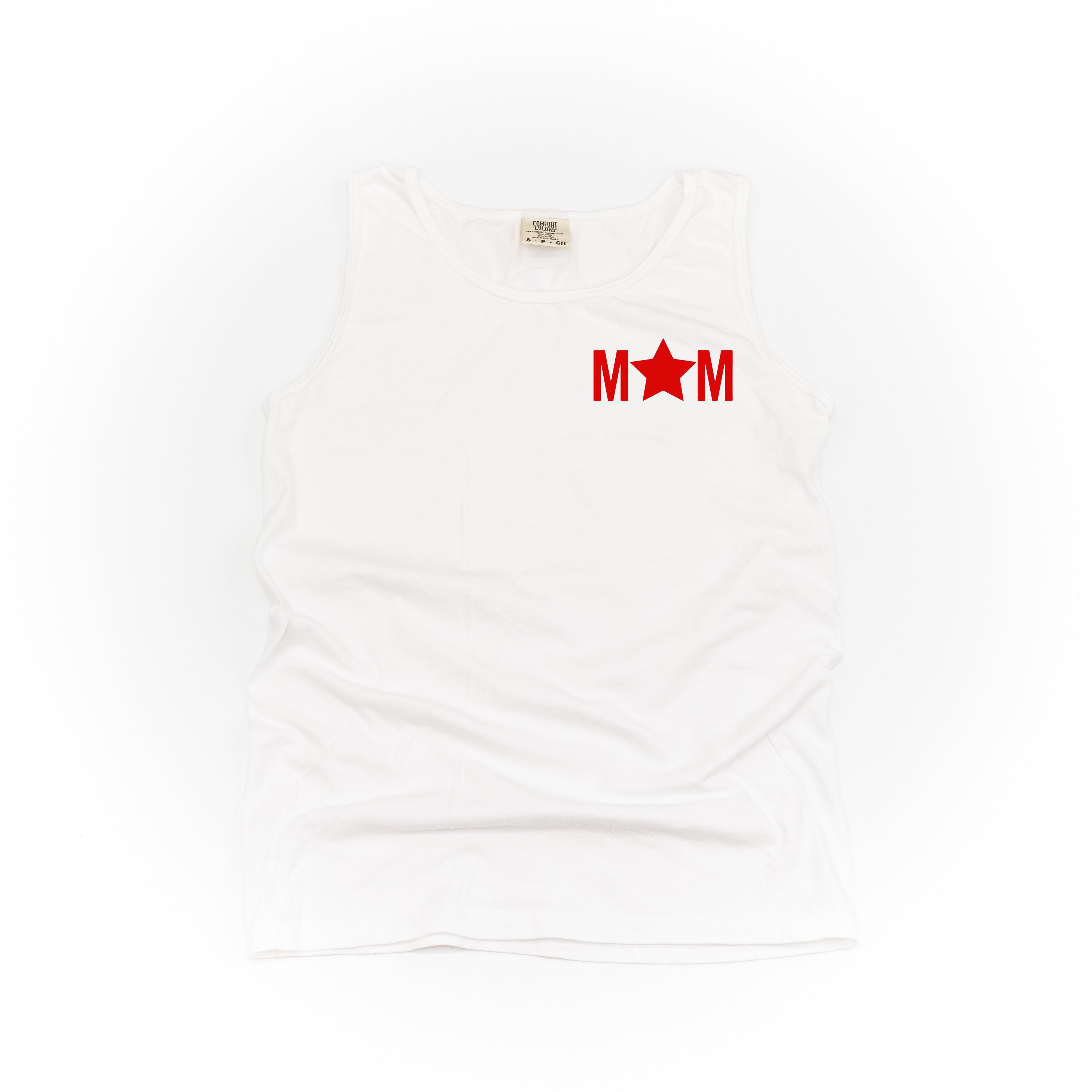 Mom - Star (pocket) - Comfort Colors TANK Little Mama Shirt Shop LLC