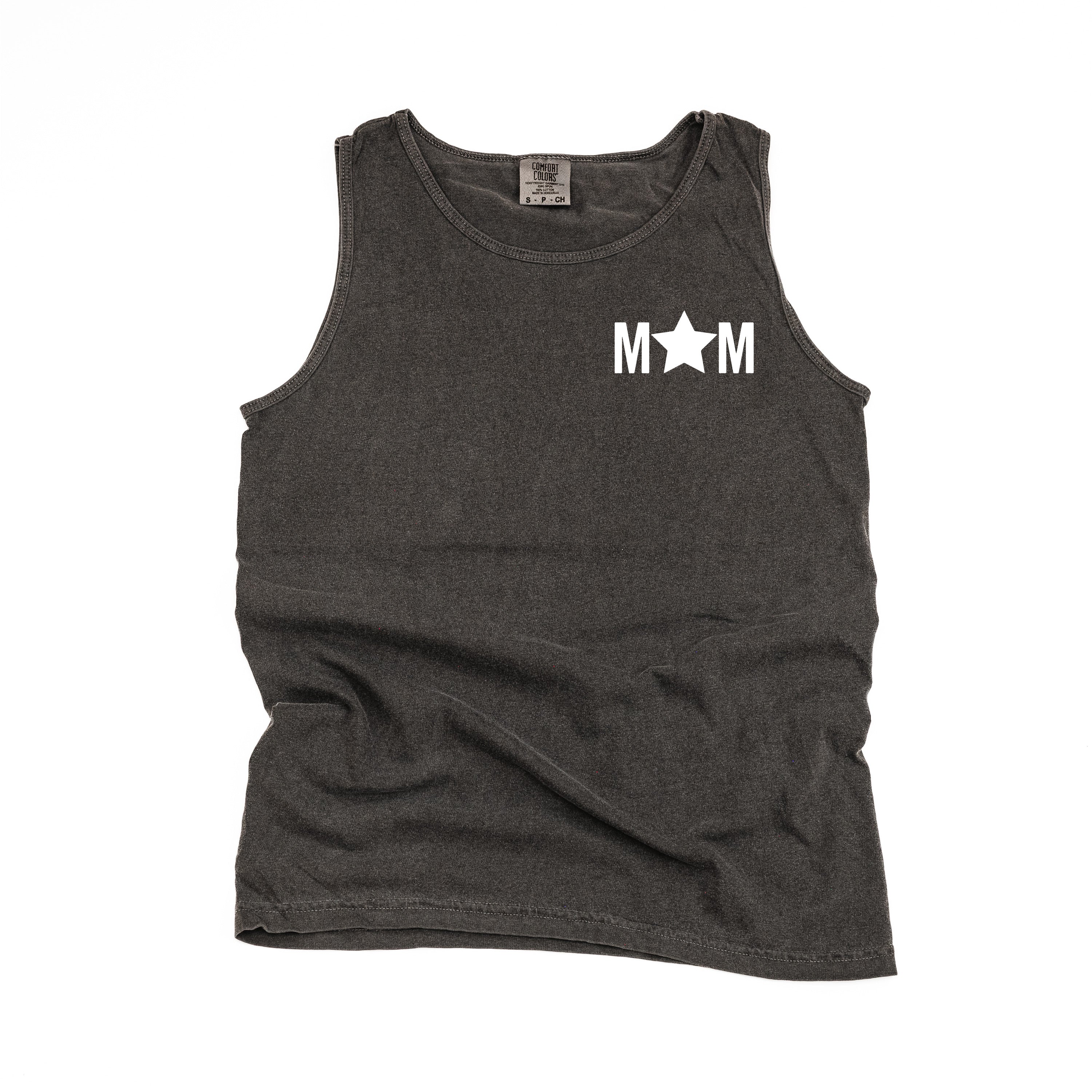 Mom - Star (pocket) - Comfort Colors TANK Little Mama Shirt Shop LLC