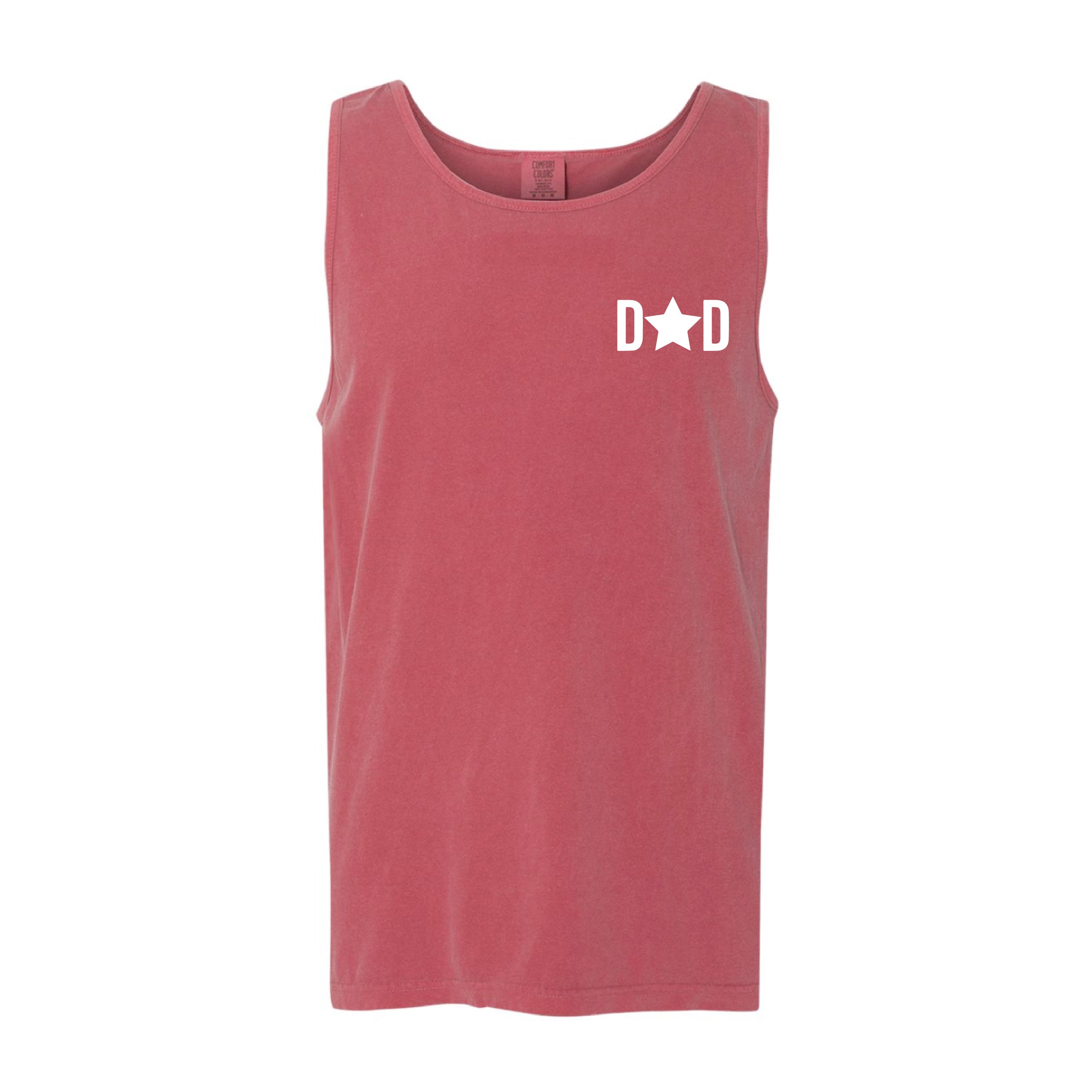 Dad - Star (pocket) - Comfort Colors TANK Little Mama Shirt Shop LLC
