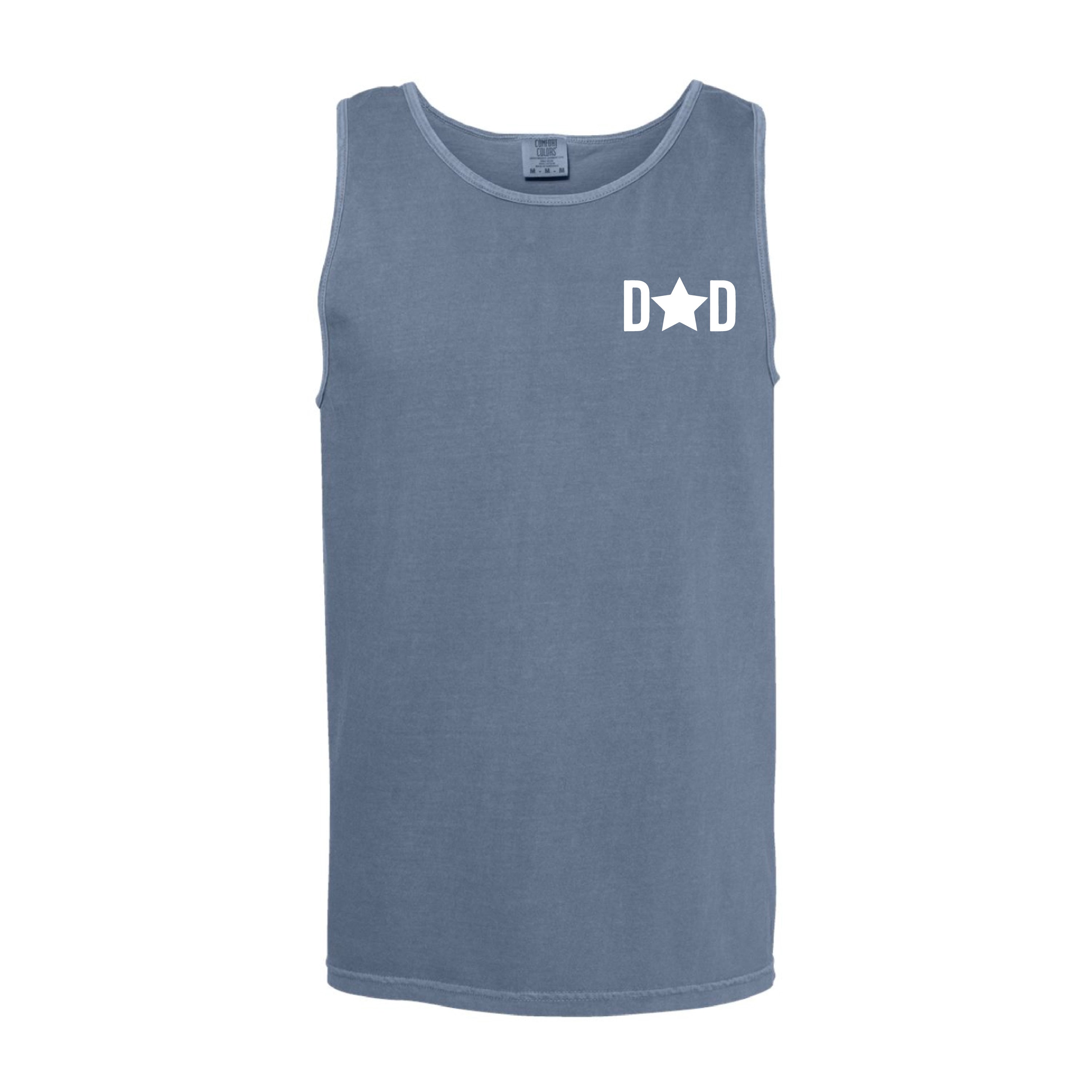 Dad - Star (pocket) - Comfort Colors TANK Little Mama Shirt Shop LLC