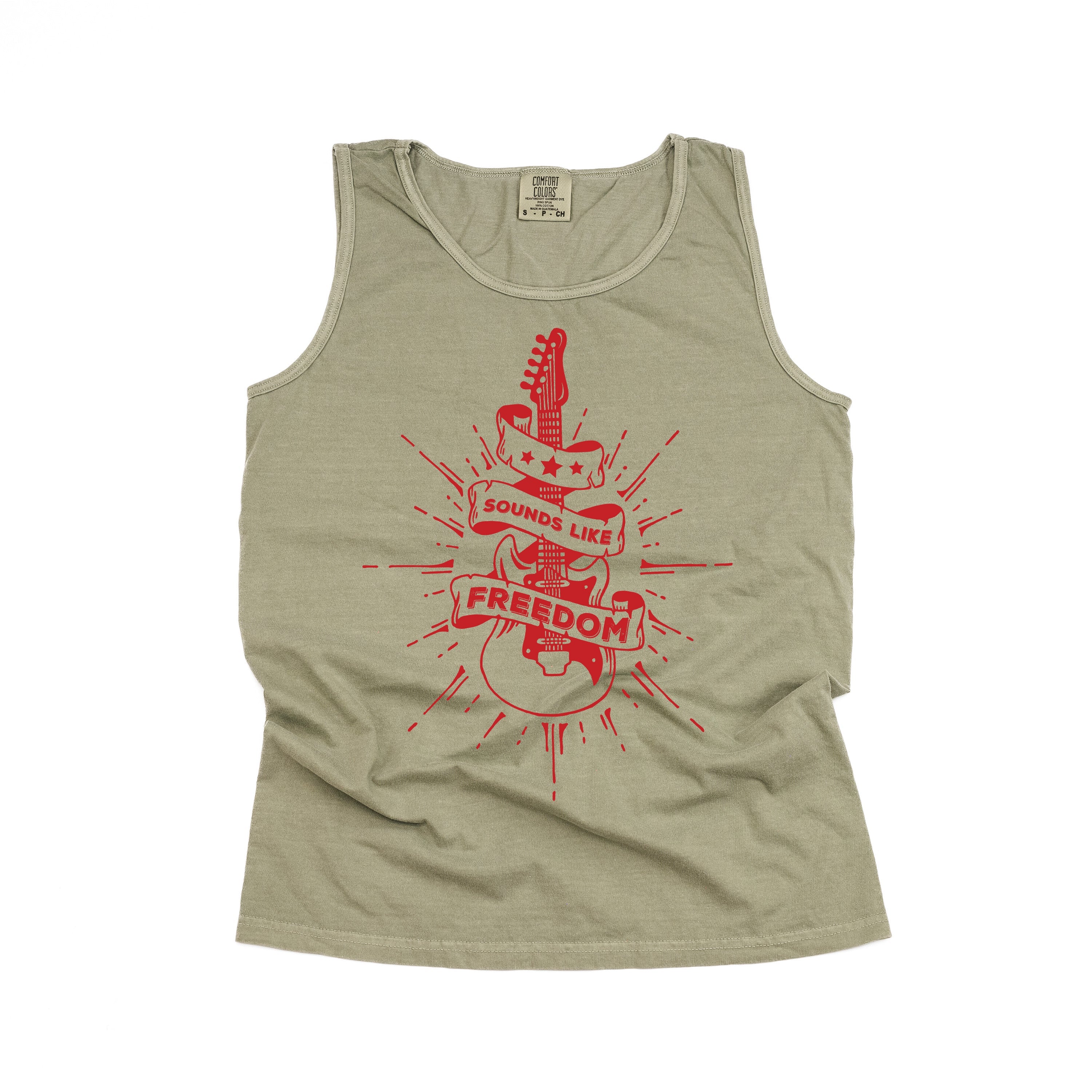 Sounds Like Freedom - Comfort Colors TANK Little Mama Shirt Shop LLC