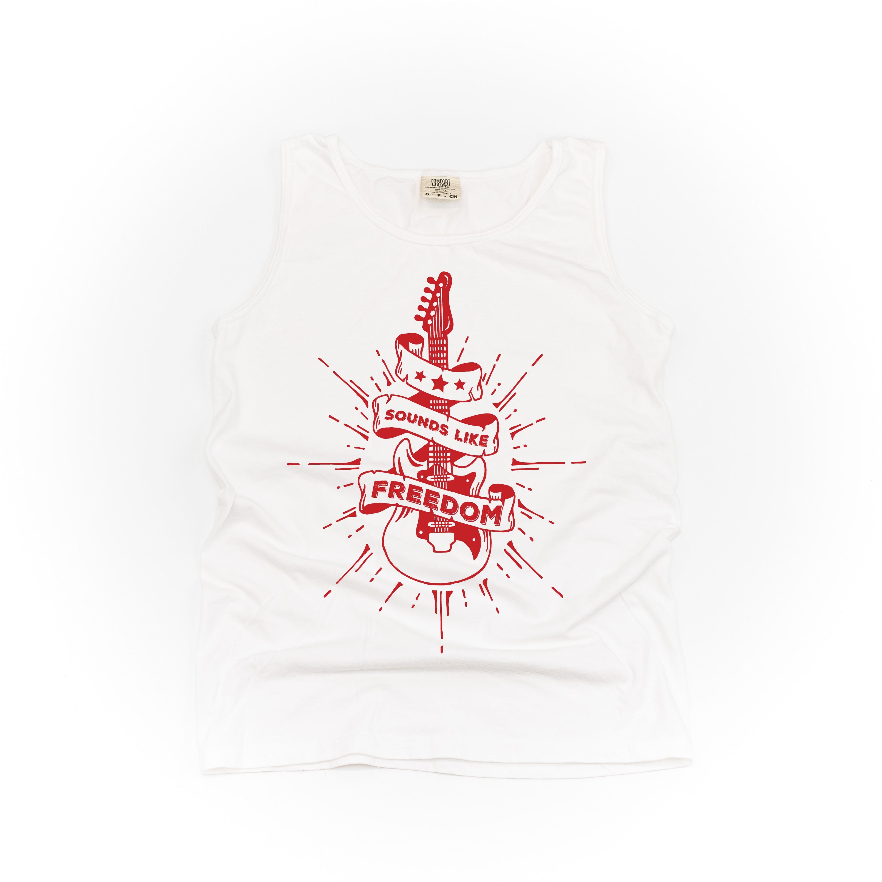 Sounds Like Freedom - Comfort Colors TANK Little Mama Shirt Shop LLC