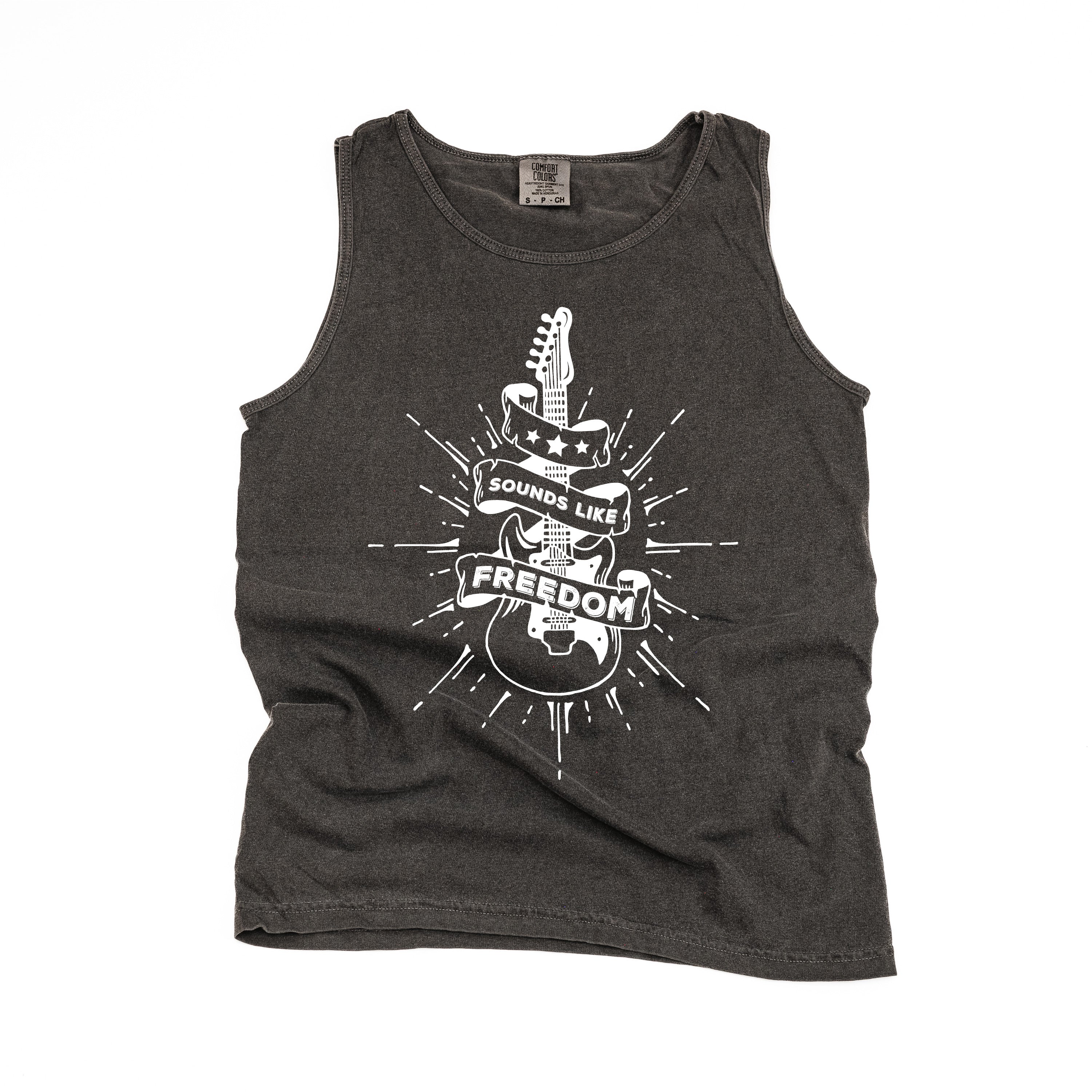 Sounds Like Freedom - Comfort Colors TANK Little Mama Shirt Shop LLC