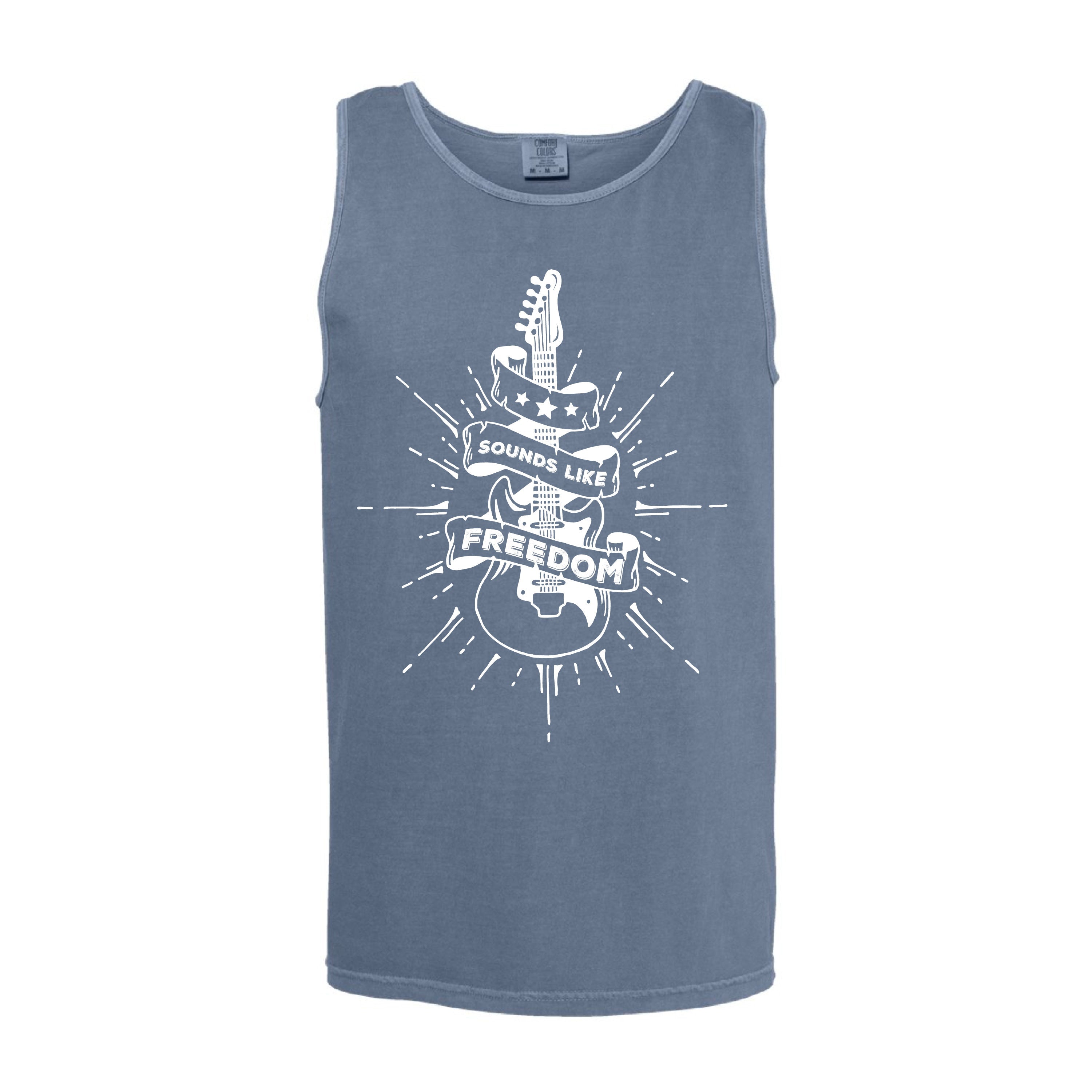 Sounds Like Freedom - Comfort Colors TANK Little Mama Shirt Shop LLC