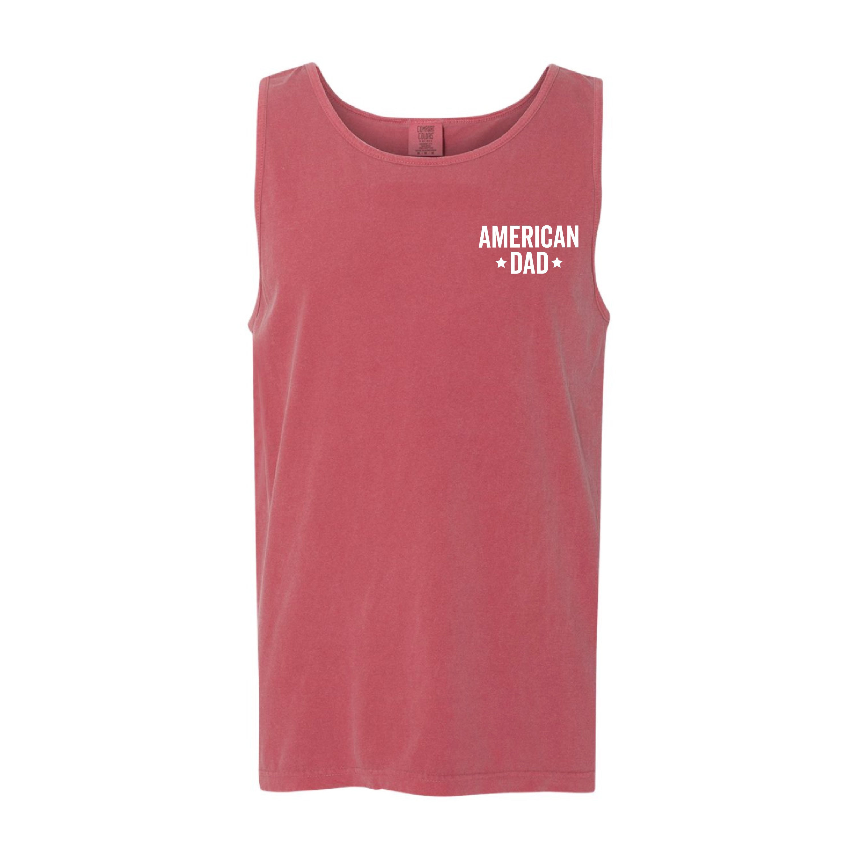 American Dad - Block (pocket) - Comfort Colors TANK Little Mama Shirt Shop LLC