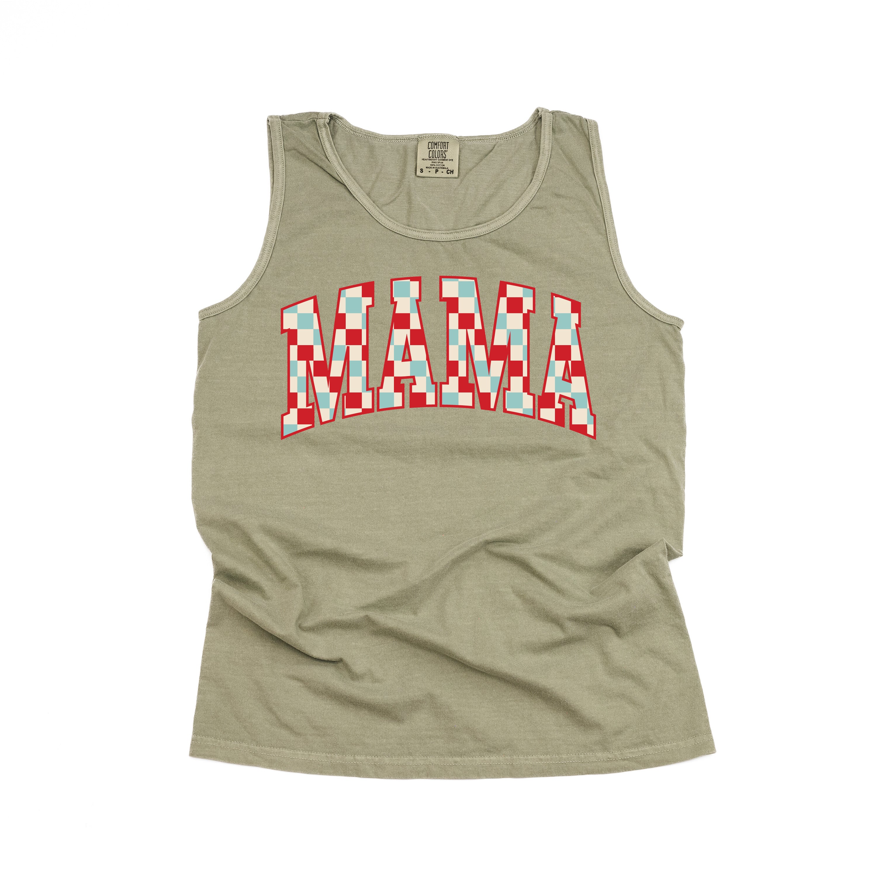Checkered Mama - Comfort Colors TANK Little Mama Shirt Shop LLC