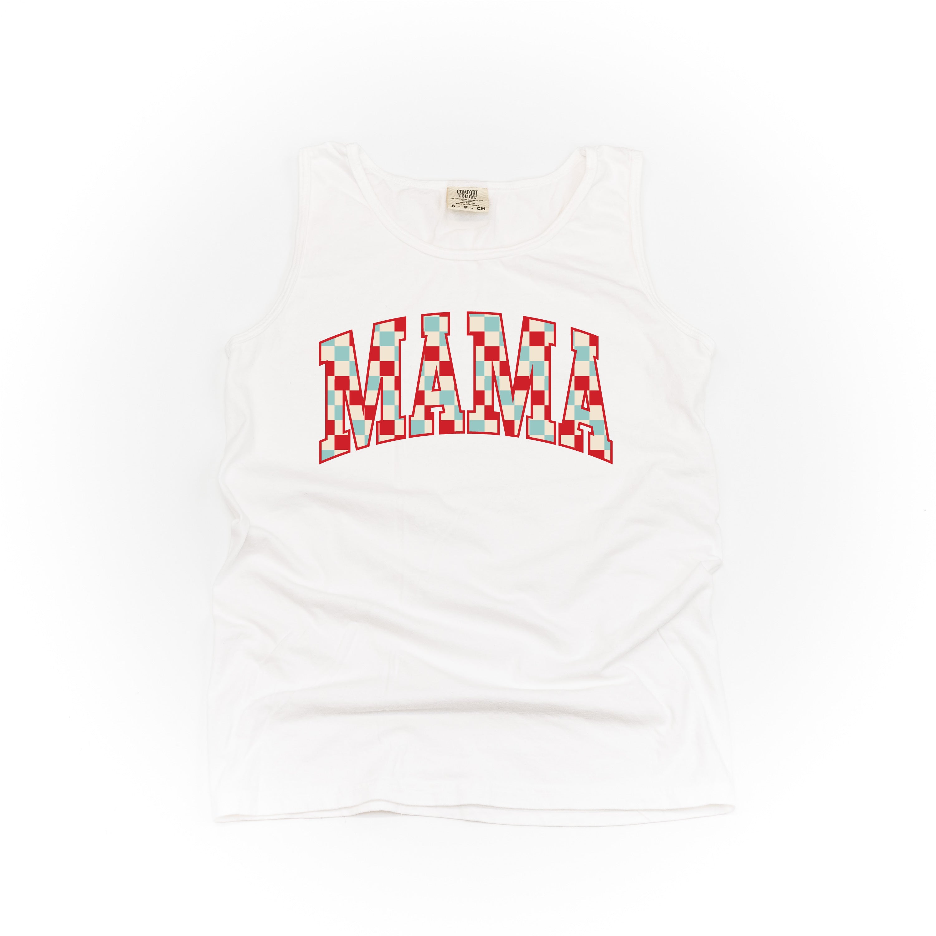Checkered Mama - Comfort Colors TANK Little Mama Shirt Shop LLC