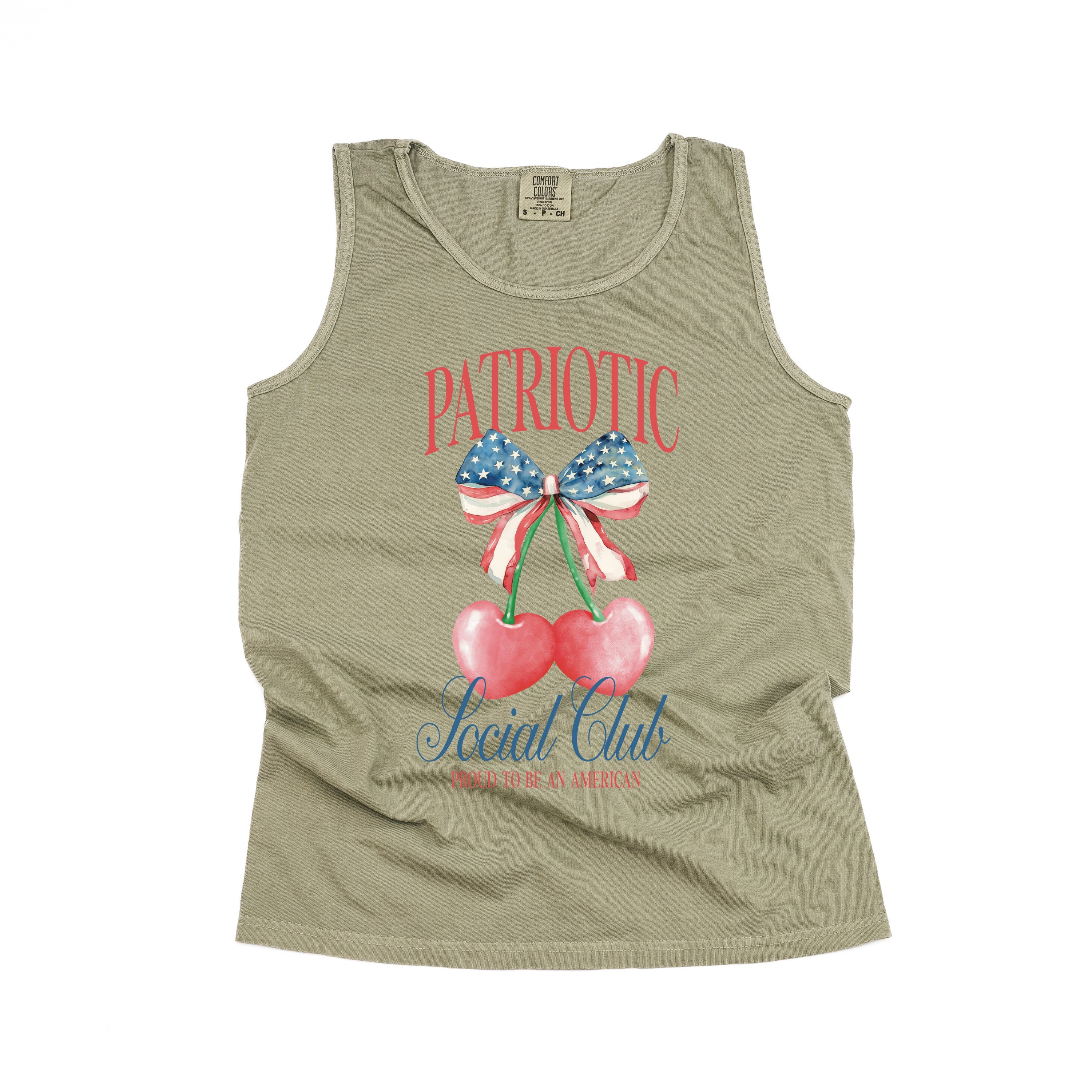 Patriotic Social Club - Comfort Colors TANK Little Mama Shirt Shop LLC