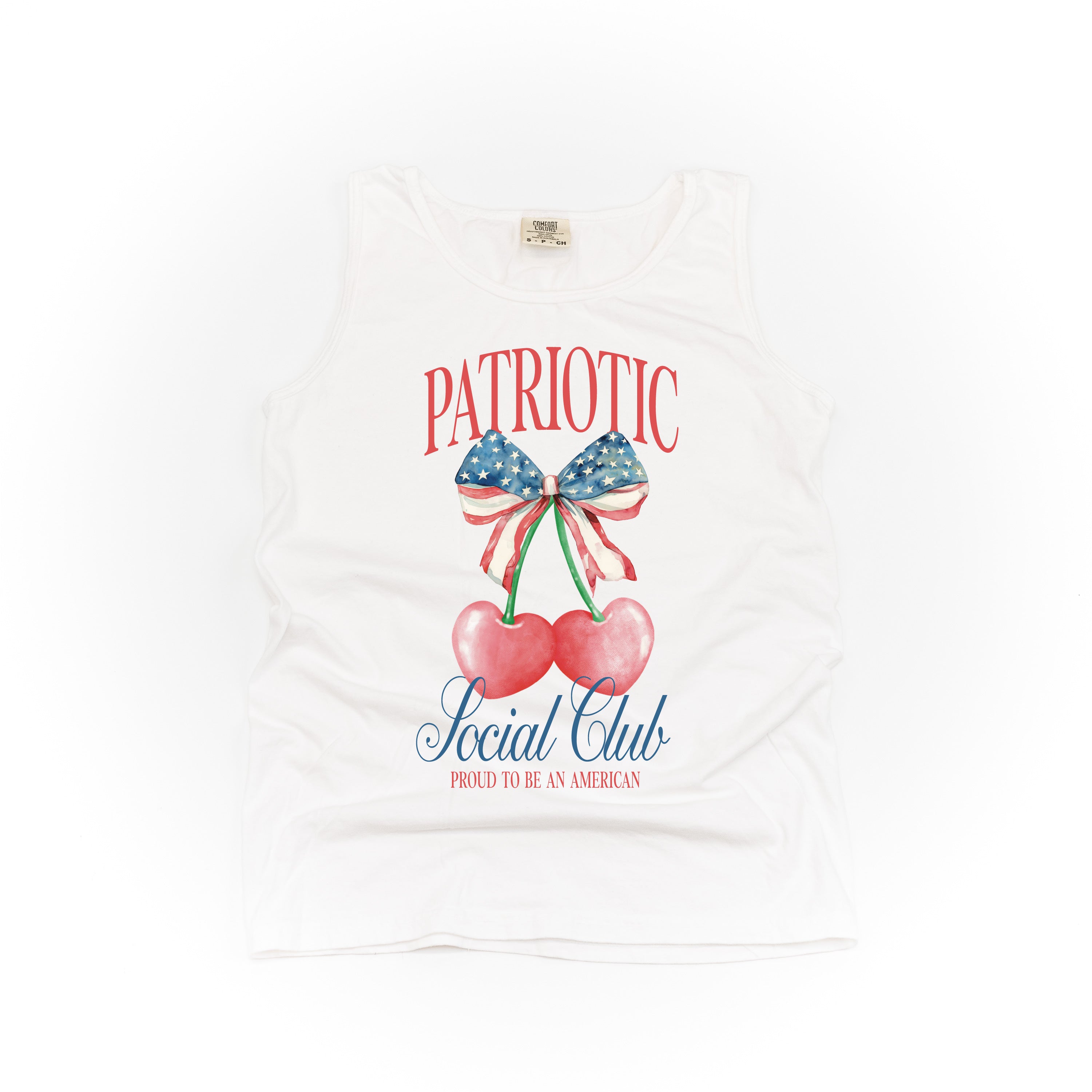 Patriotic Social Club - Comfort Colors TANK Little Mama Shirt Shop LLC
