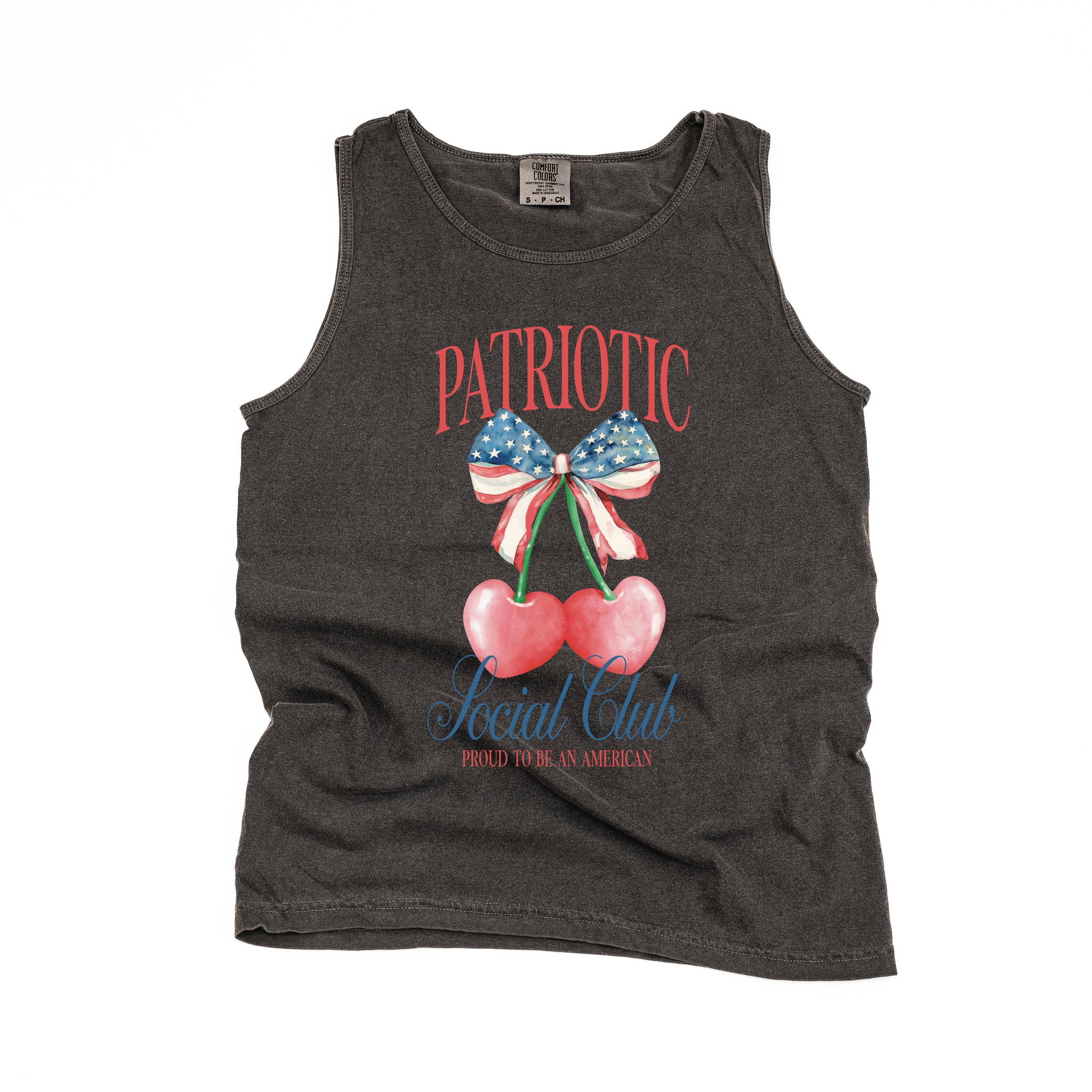 Patriotic Social Club - Comfort Colors TANK Little Mama Shirt Shop LLC