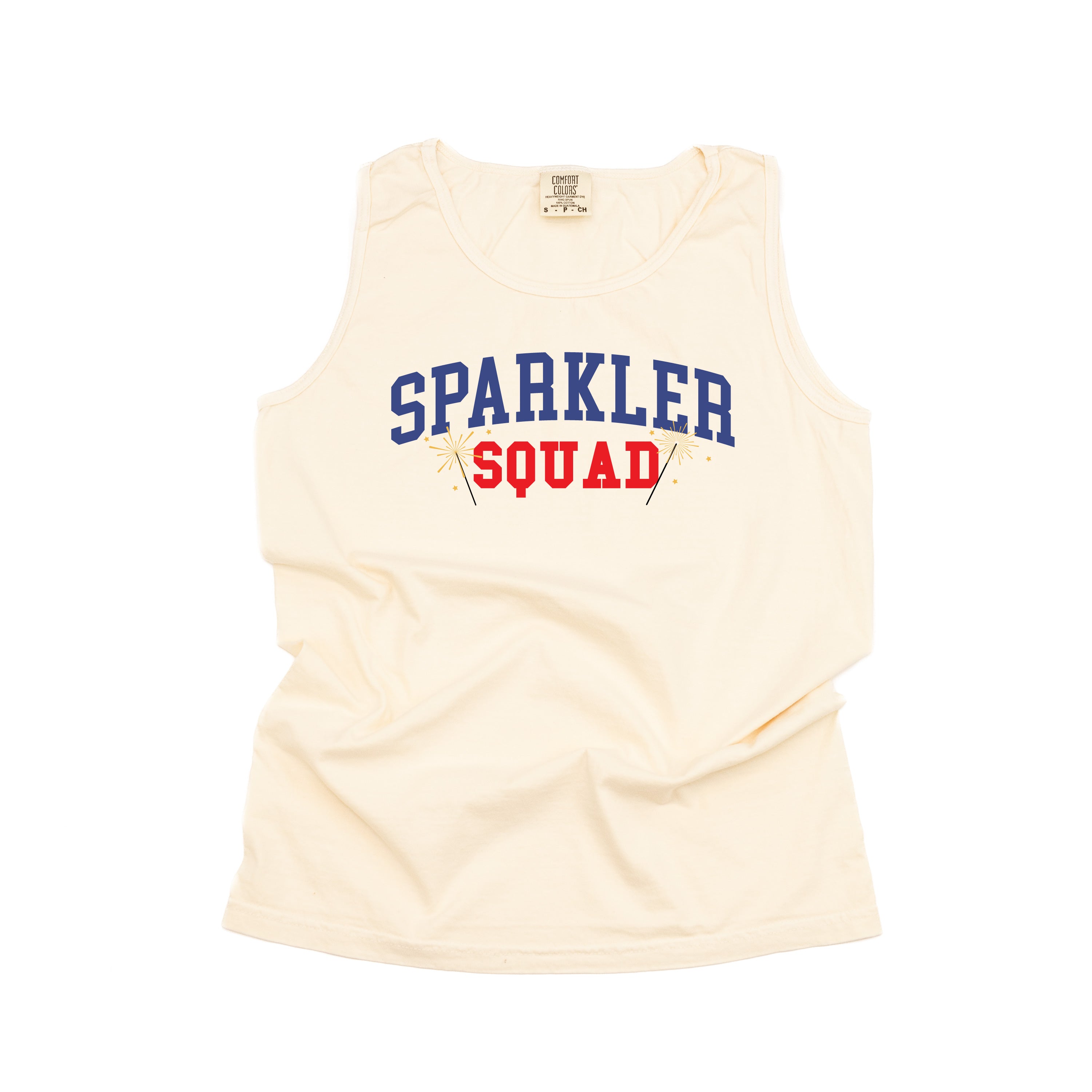 Sparkler Squad - Comfort Colors TANK Little Mama Shirt Shop LLC