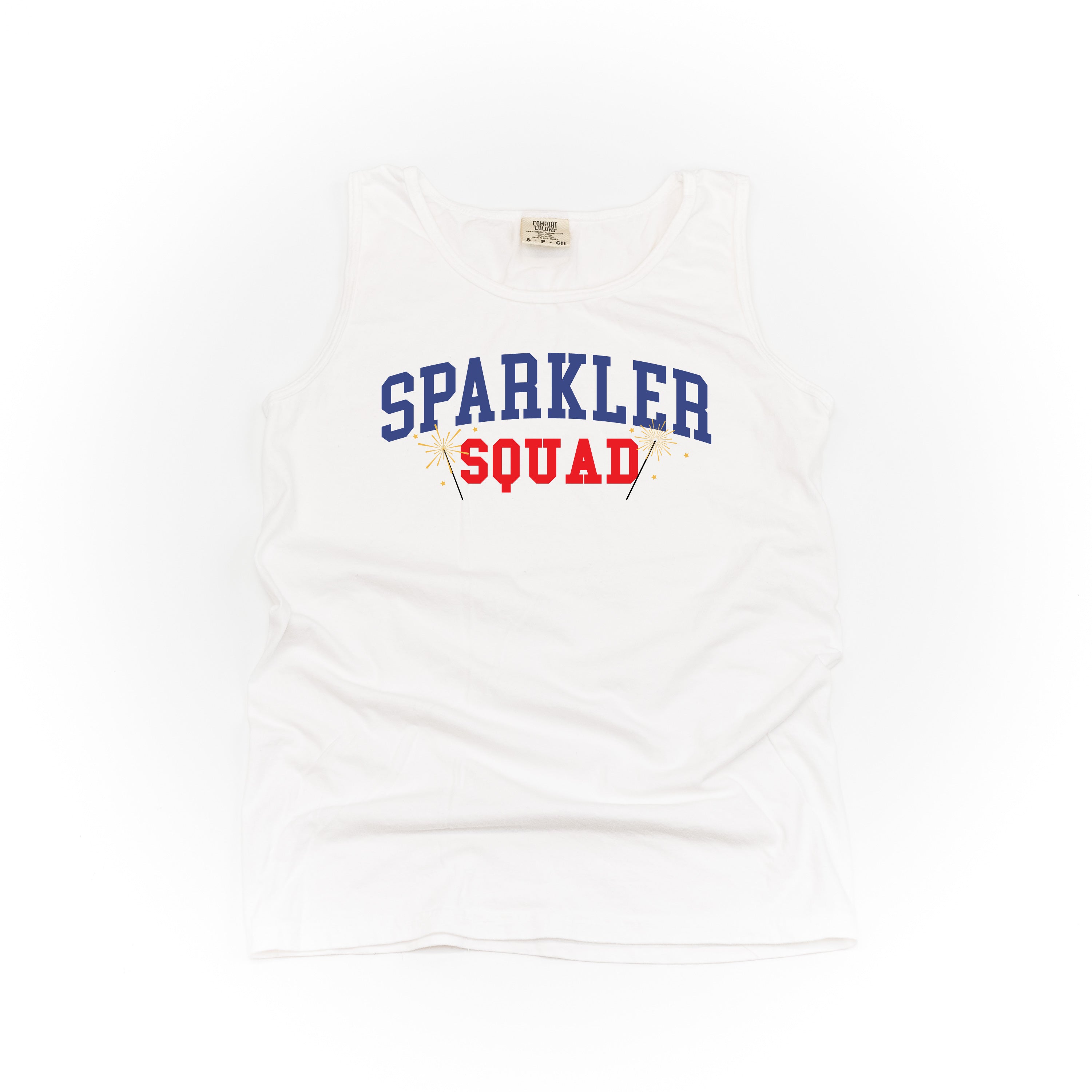 Sparkler Squad - Comfort Colors TANK Little Mama Shirt Shop LLC