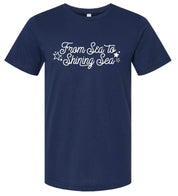 From Sea to Shining Sea - Unisex Tee Little Mama Shirt Shop