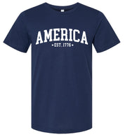 America Est. 1776 - Unisex Tee Little Mama Shirt Shop