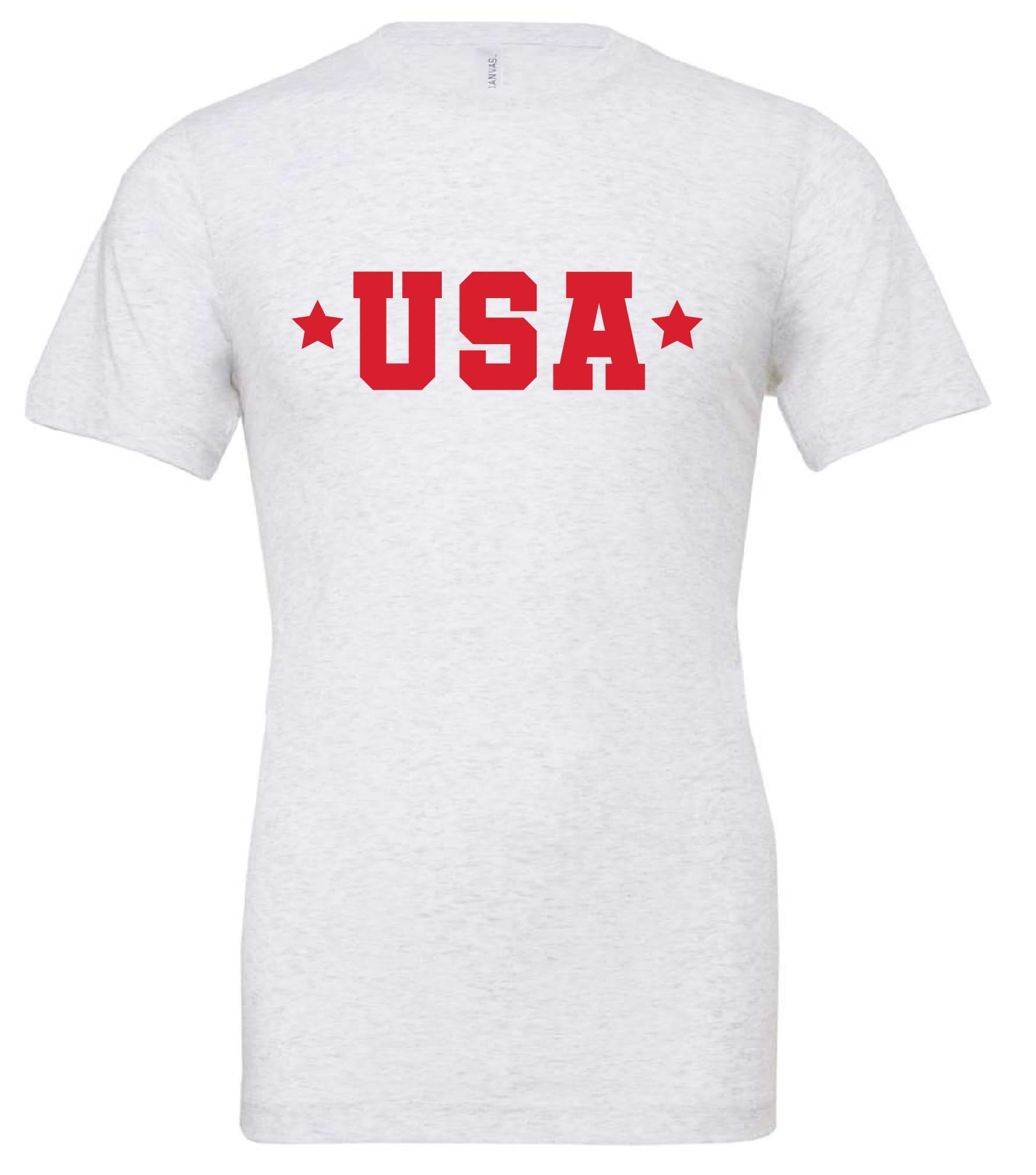USA (Block Font - Two Stars) - Unisex Tee Little Mama Shirt Shop