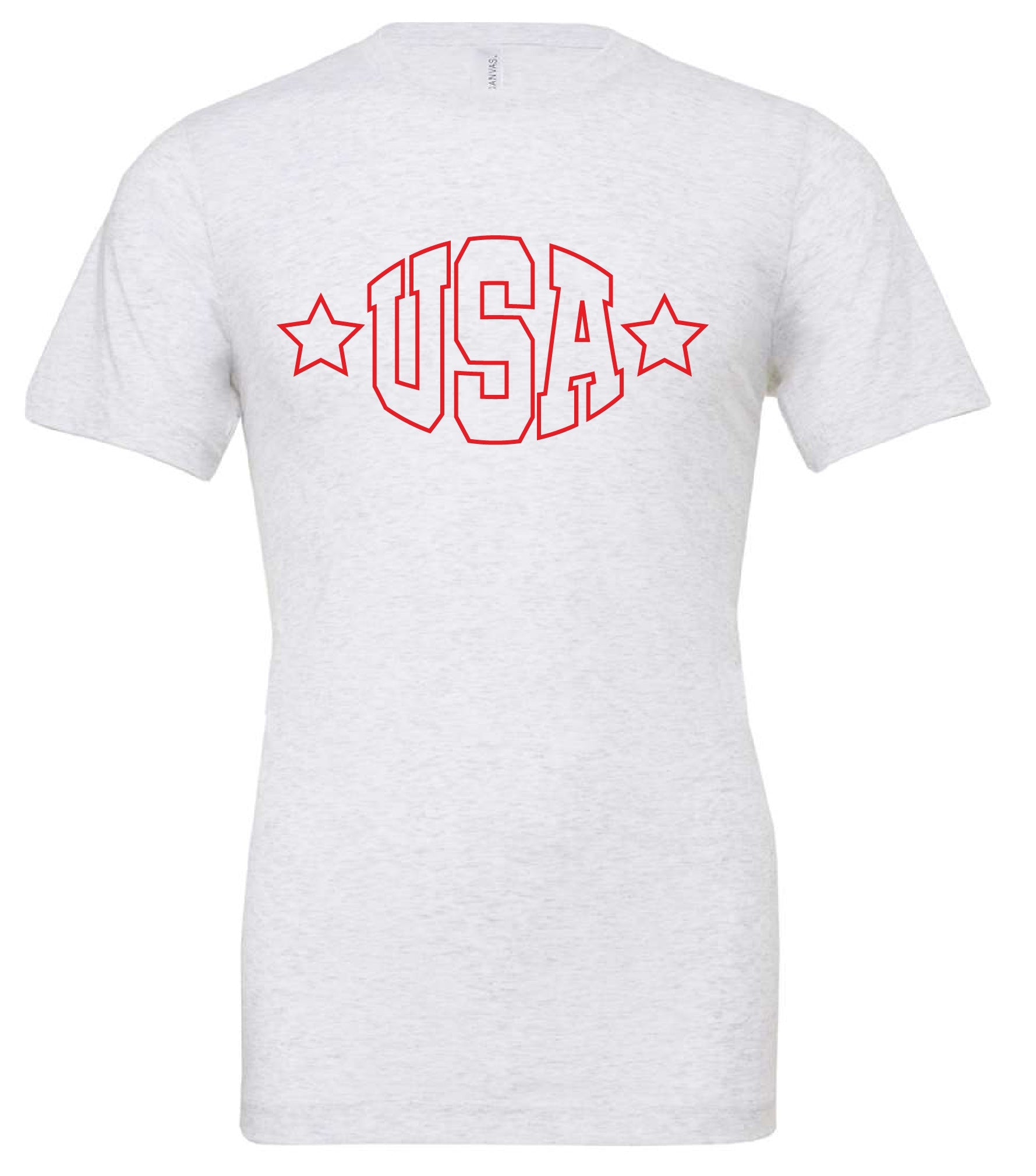 USA - Hollow Font - Unisex Tee Little Mama Shirt Shop