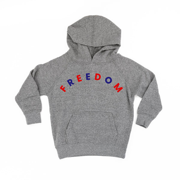 FREEDOM - Red+Blue Arched - Child Hoodie