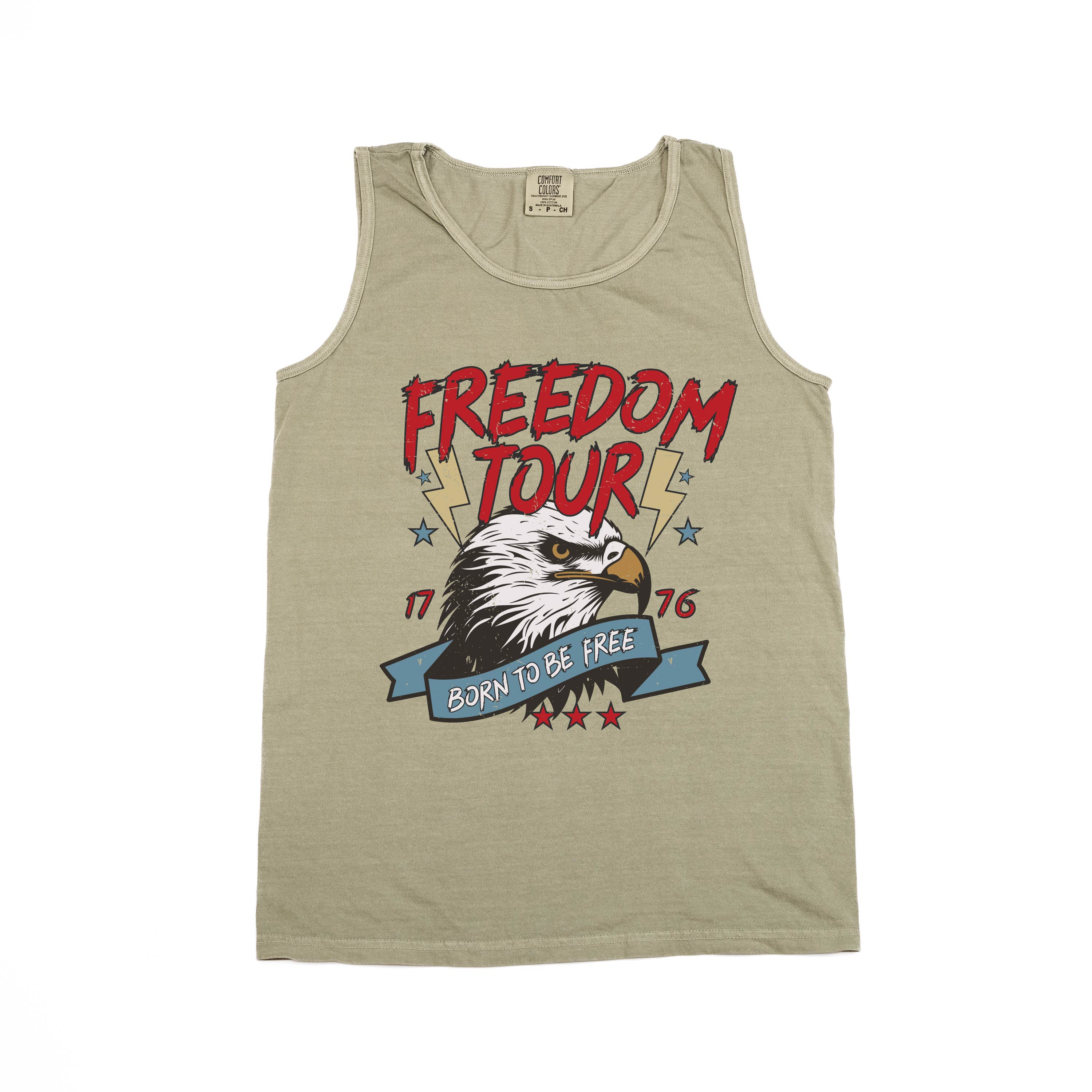 Freedom Tour - Born to Be Free - Comfort Colors TANK Little Mama Shirt Shop LLC