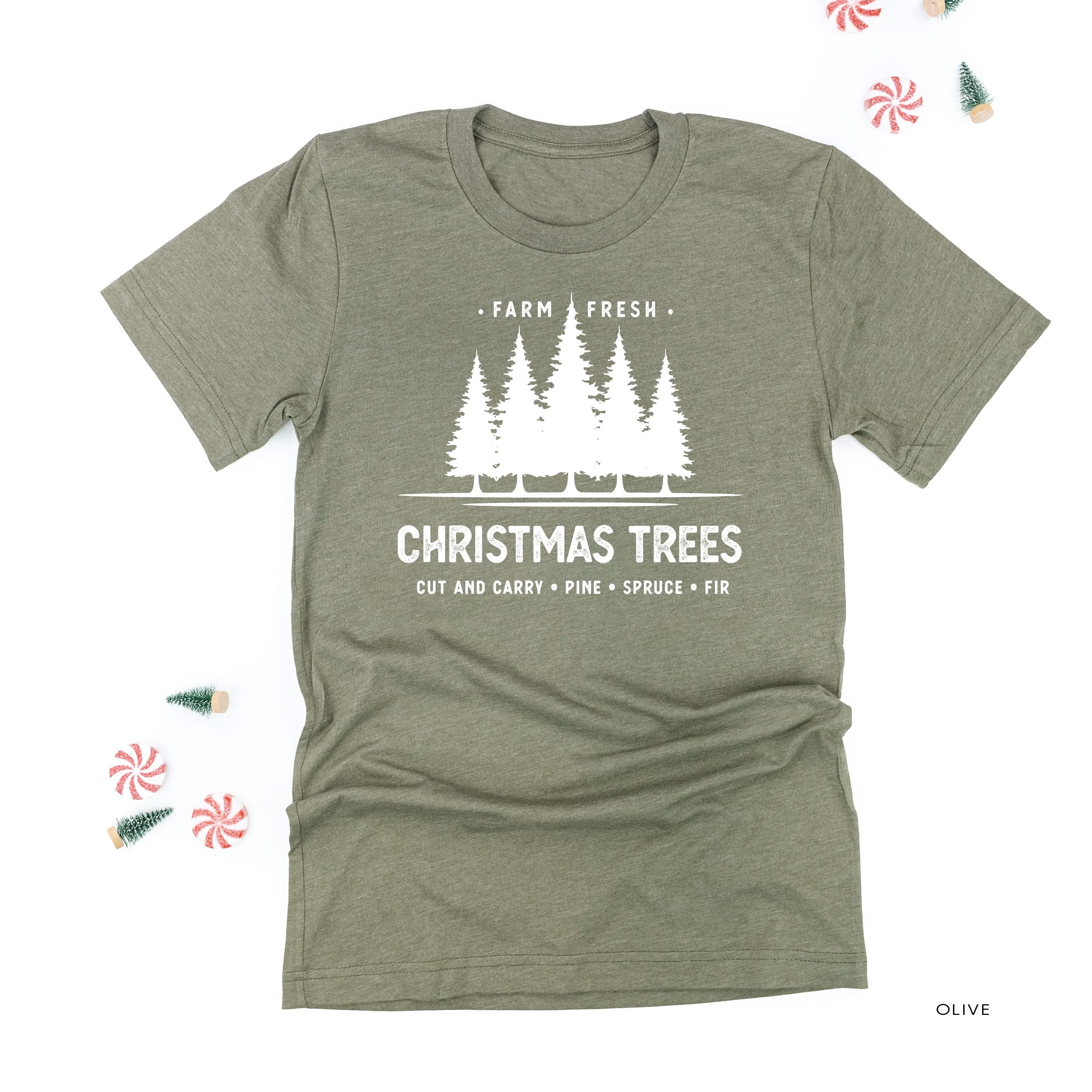 Farm Fresh Christmas Trees - Unisex Tee Little Mama Shirt Shop