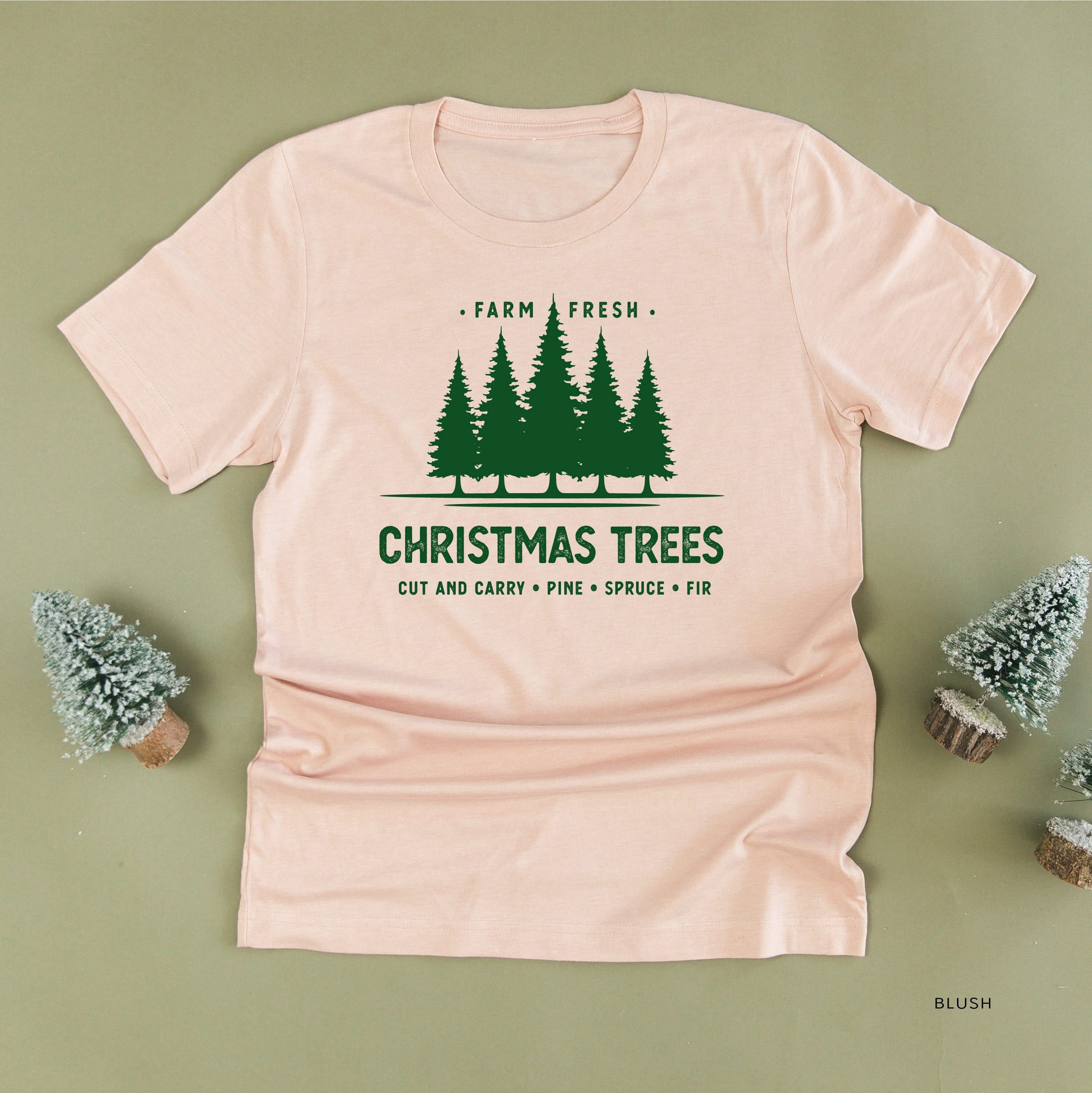 Farm Fresh Christmas Trees - Unisex Tee Little Mama Shirt Shop
