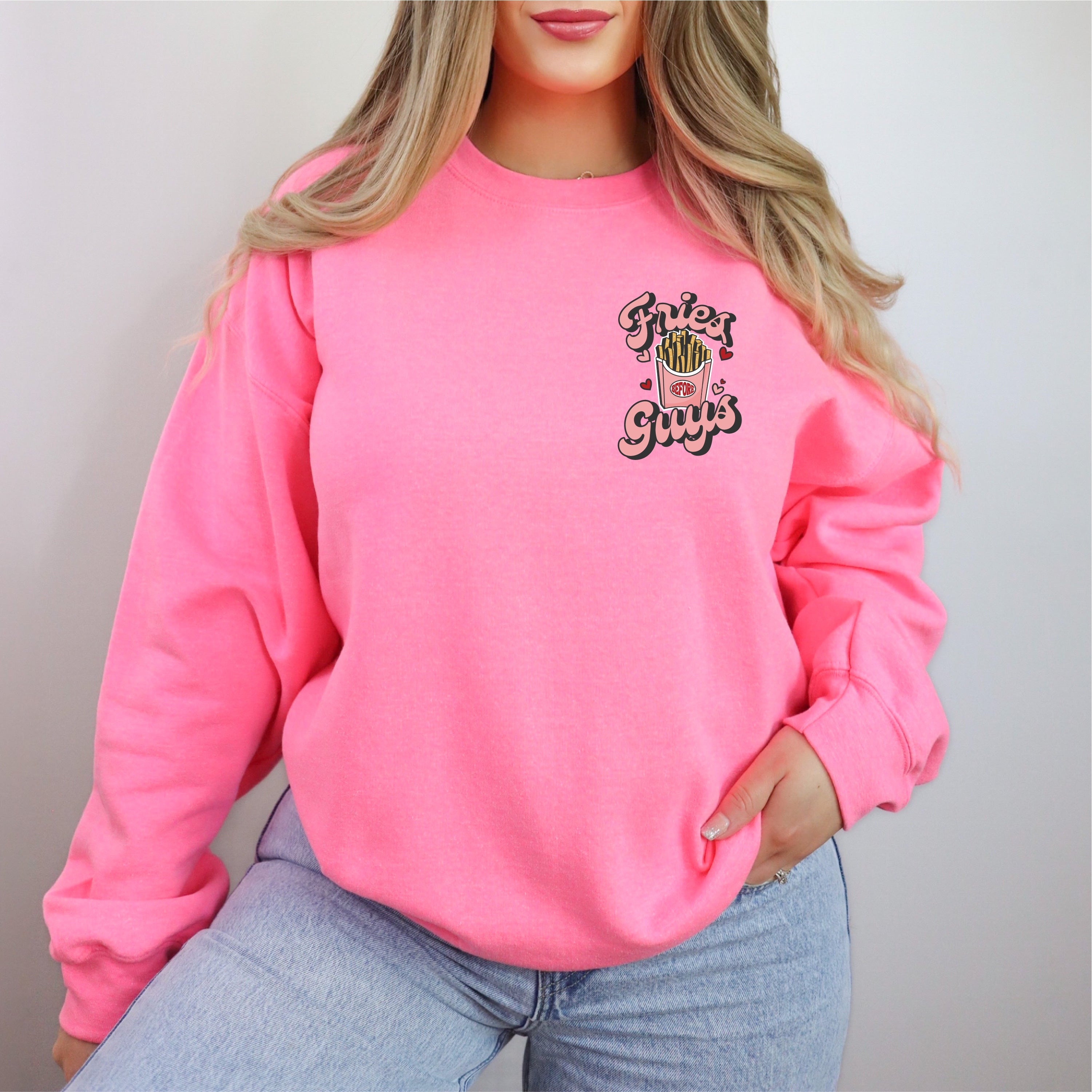 Fries Before Guys - BASIC Fleece Little Mama Shirt Shop LLC