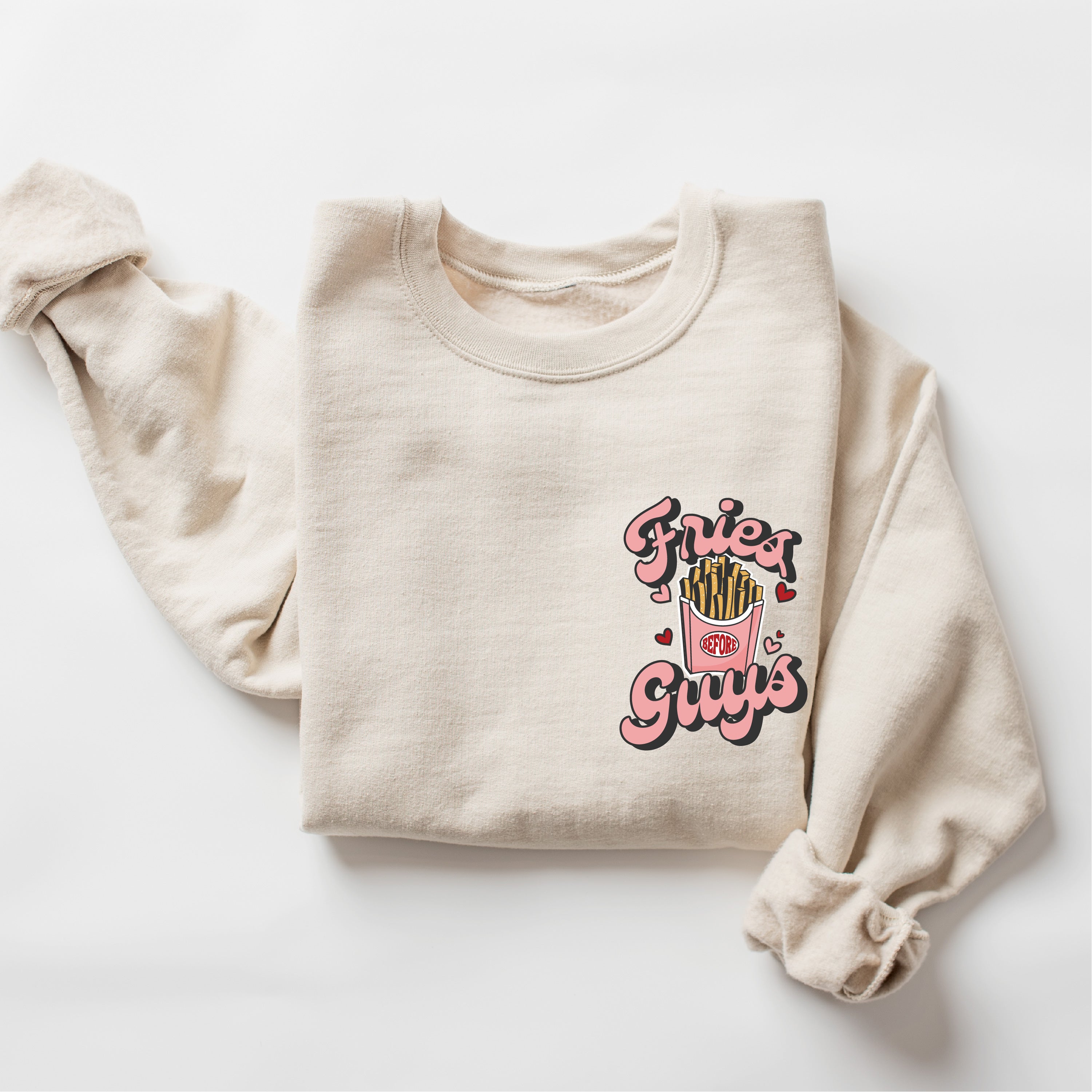 Fries Before Guys - BASIC Fleece Little Mama Shirt Shop LLC