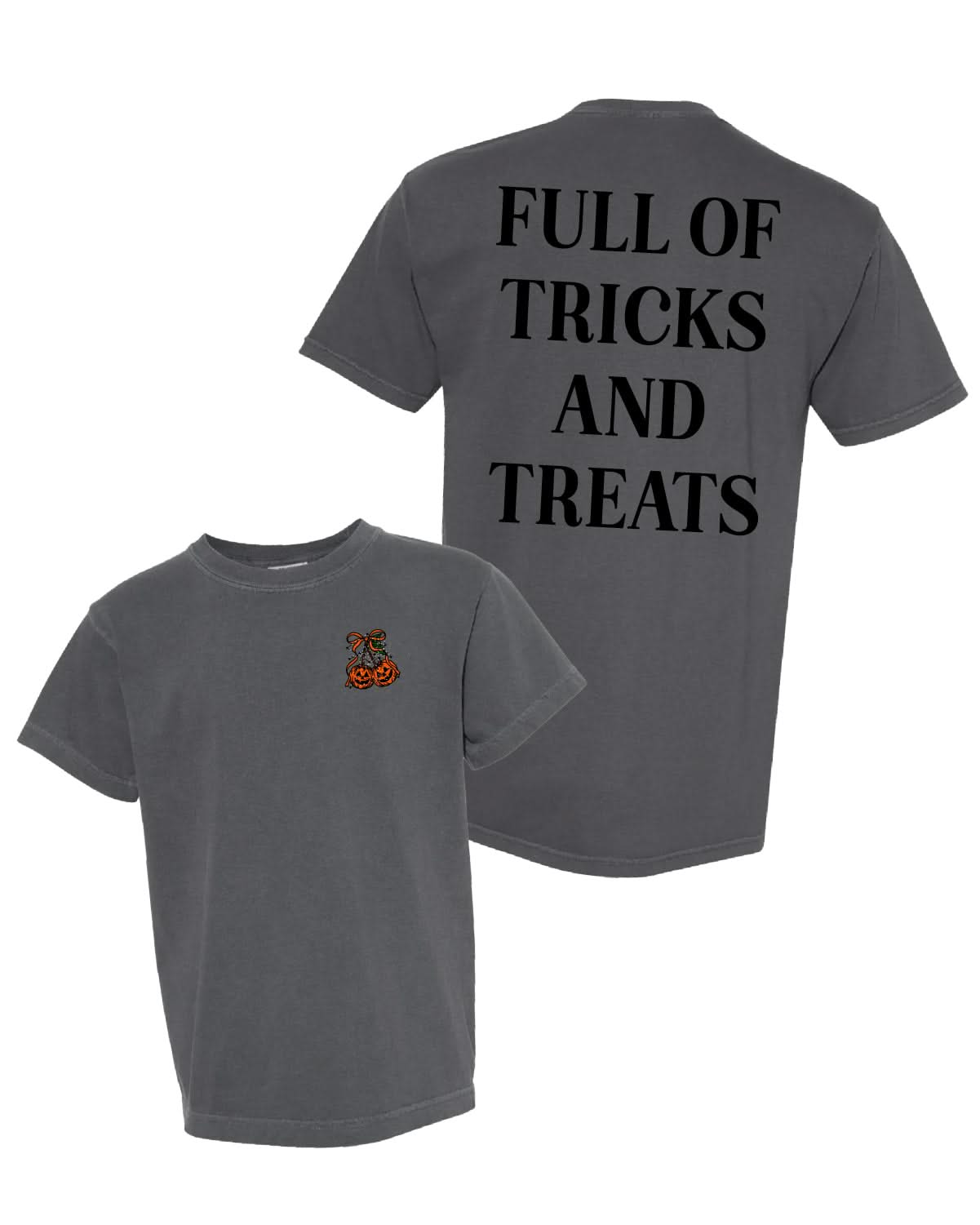 Full of Tricks and Treats - Set of 2 Matching Comfort Colors Tees Little Mama Shirt Shop
