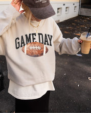 Watercolor Football - Game Day - BASIC Fleece Little Mama Shirt Shop LLC