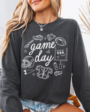 Game Day Ready - LONG SLEEVE Comfort Colors Tee Little Mama Shirt Shop