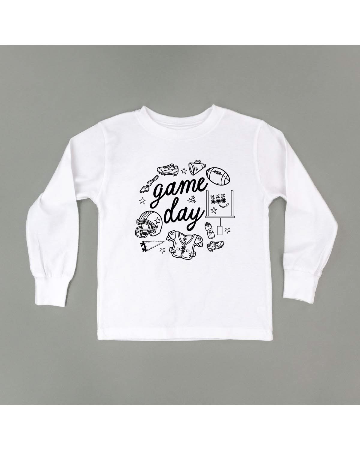 Game Day Ready - Child LONG SLEEVE Tee Little Mama Shirt Shop