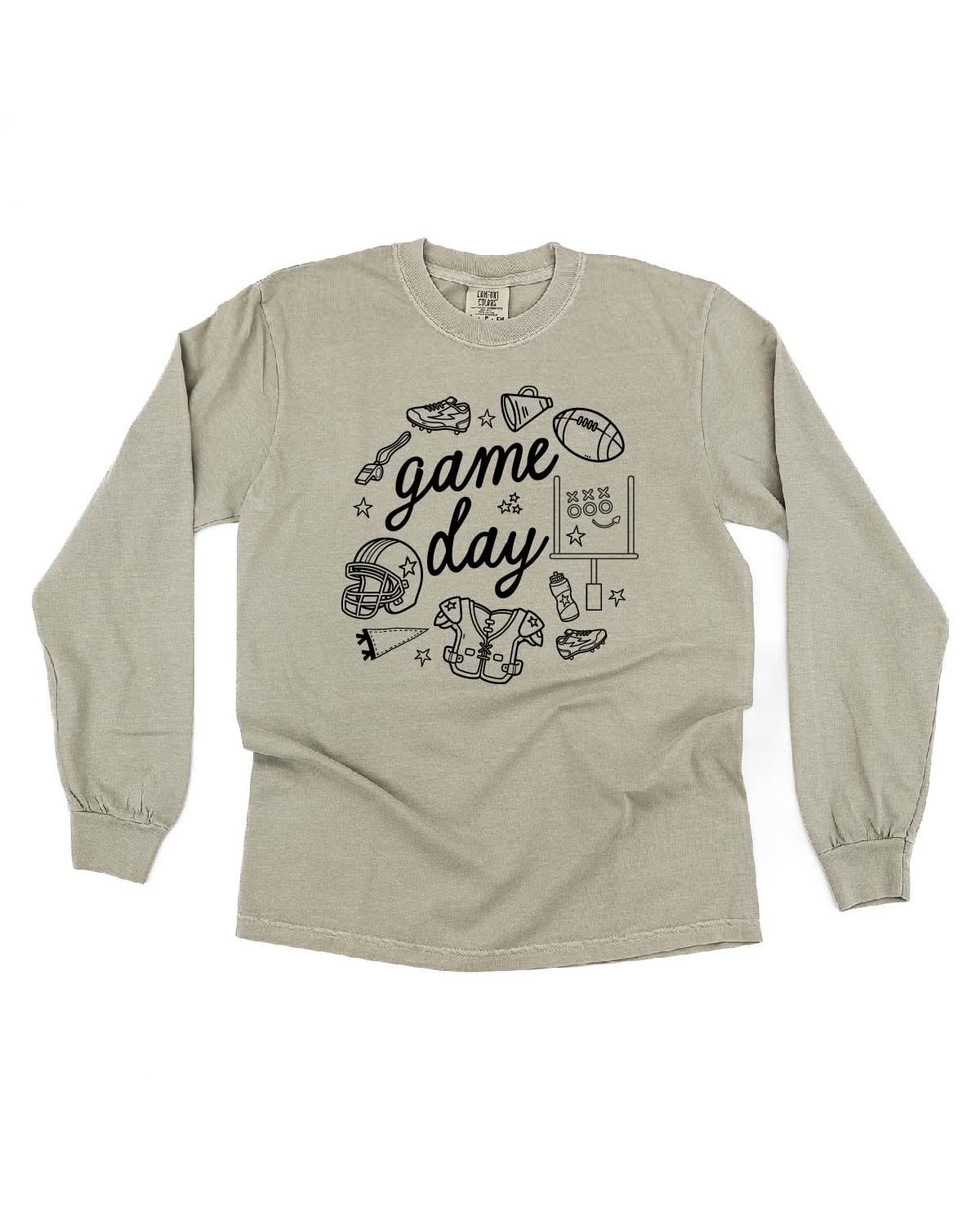 Game Day Ready - LONG SLEEVE Comfort Colors Tee Little Mama Shirt Shop