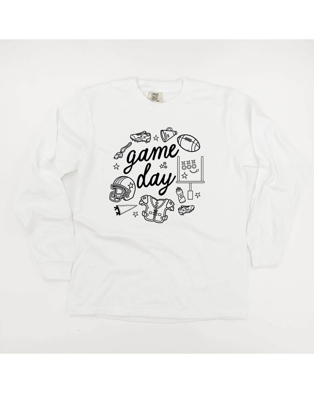 Game Day Ready - LONG SLEEVE Comfort Colors Tee Little Mama Shirt Shop