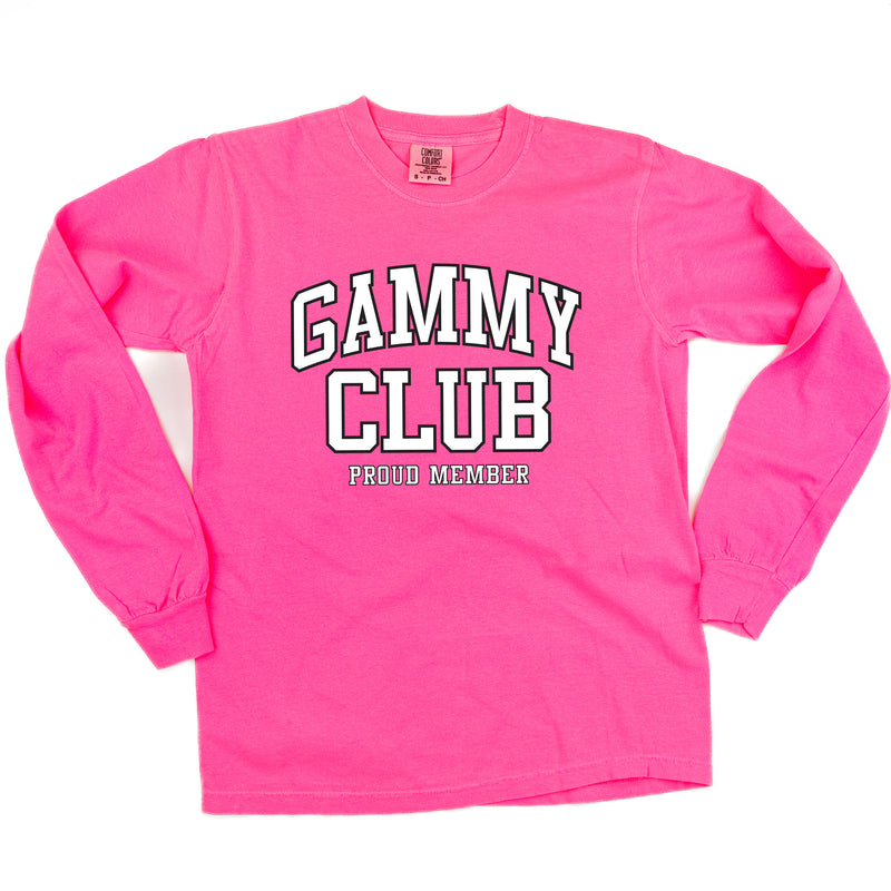 Varsity Style - GAMMY Club - Proud Member - LONG SLEEVE COMFORT COLORS TEE