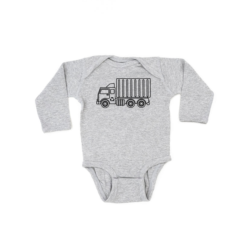 GARBAGE TRUCK - Minimalist Design - Long Sleeve Child Shirt