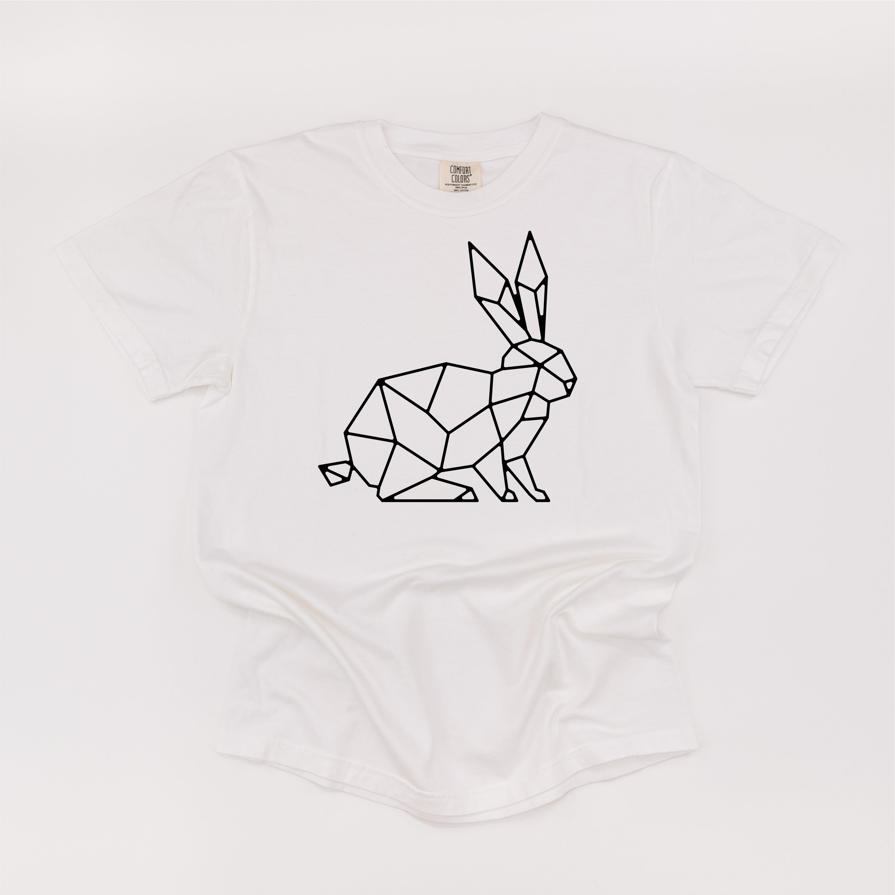 Geometric Bunny - Comfort Colors Tee Little Mama Shirt Shop