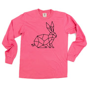 Geometric Bunny - LONG SLEEVE Comfort Colors Tee Little Mama Shirt Shop