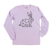 Geometric Bunny - LONG SLEEVE Comfort Colors Tee Little Mama Shirt Shop