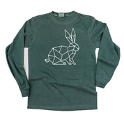 Geometric Bunny - LONG SLEEVE Comfort Colors Tee Little Mama Shirt Shop