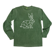 Geometric Bunny - LONG SLEEVE Comfort Colors Tee Little Mama Shirt Shop