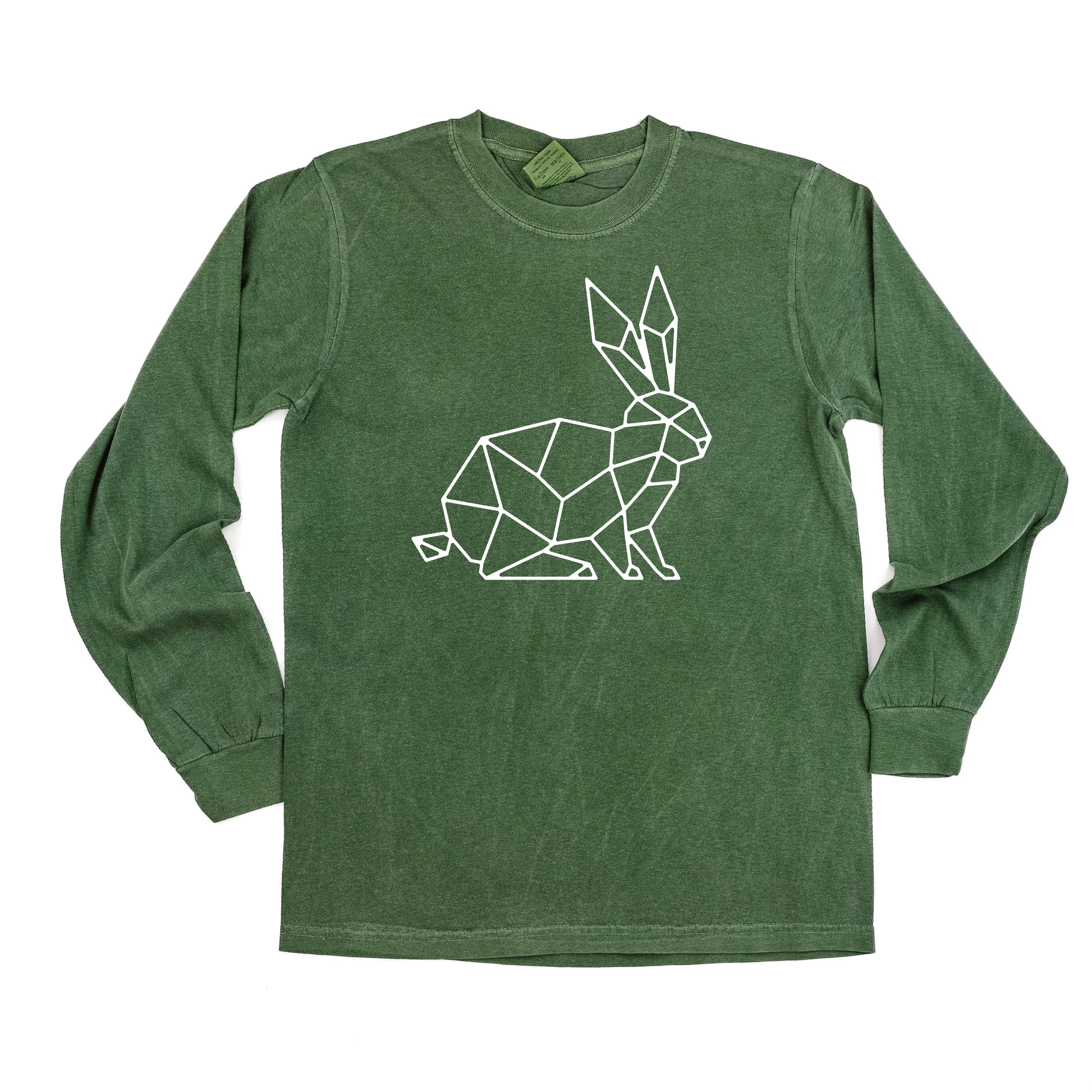 Geometric Bunny - LONG SLEEVE Comfort Colors Tee Little Mama Shirt Shop